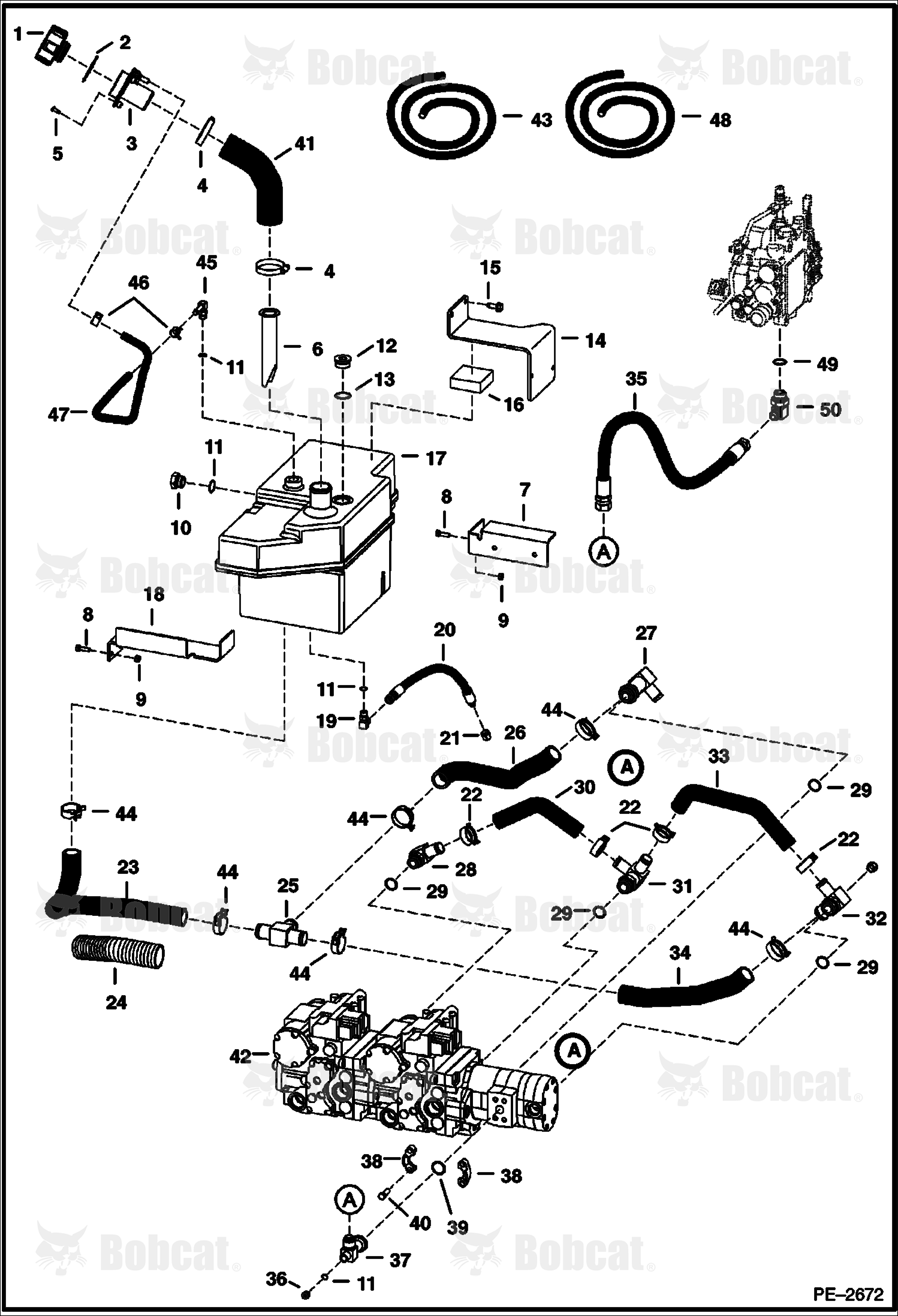 Hydrostatic Circuitry (W/Tank)  521111517 & Below