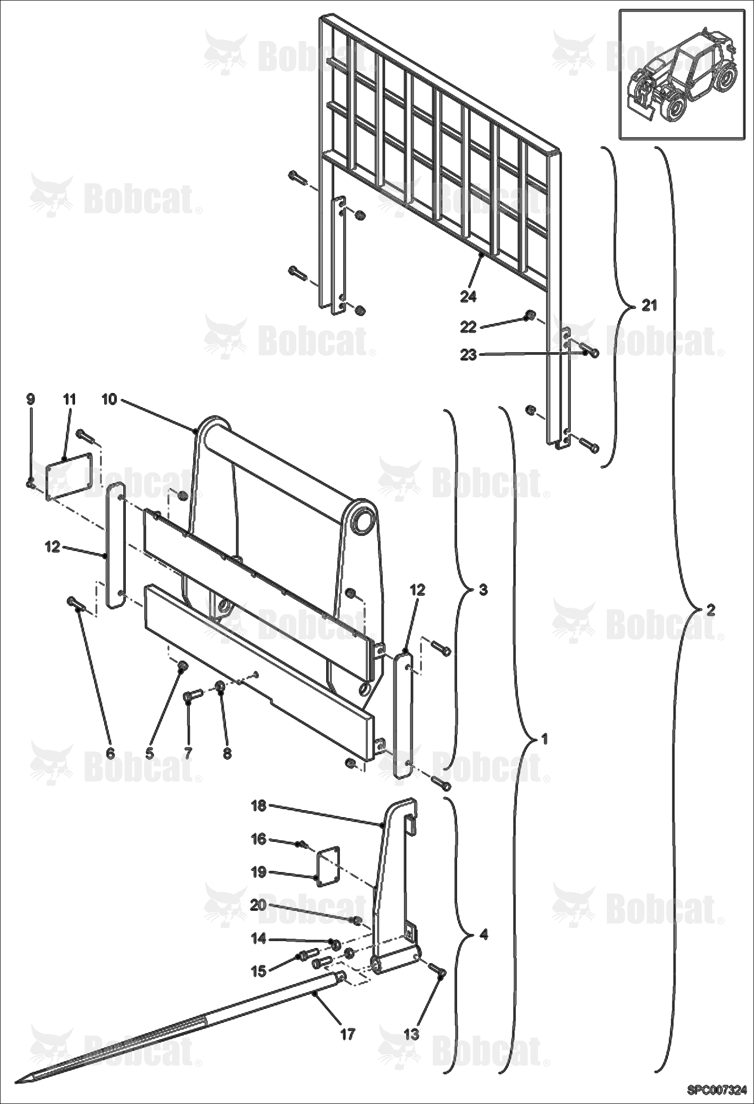 Bale Spike & Pallet Fork Frame