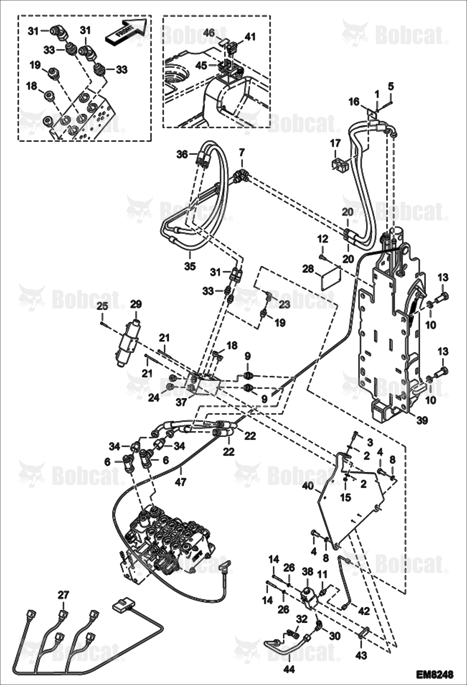 Rear Hydraulic Hook Circuitry A8G815000 & Above, A8G915000 & Above