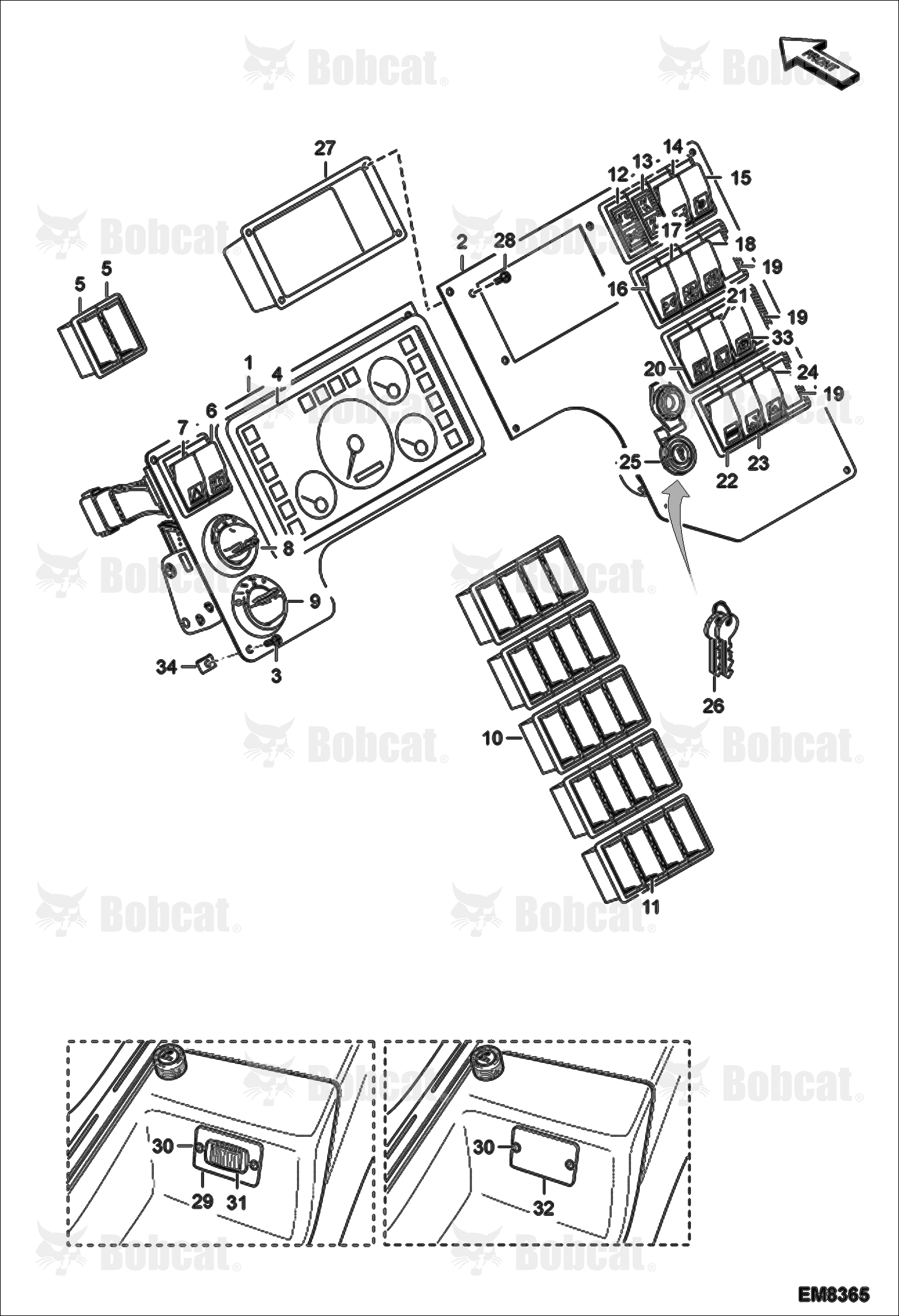 Control Panel Switches 367811001 - 367811999, 368011001 - 368011999