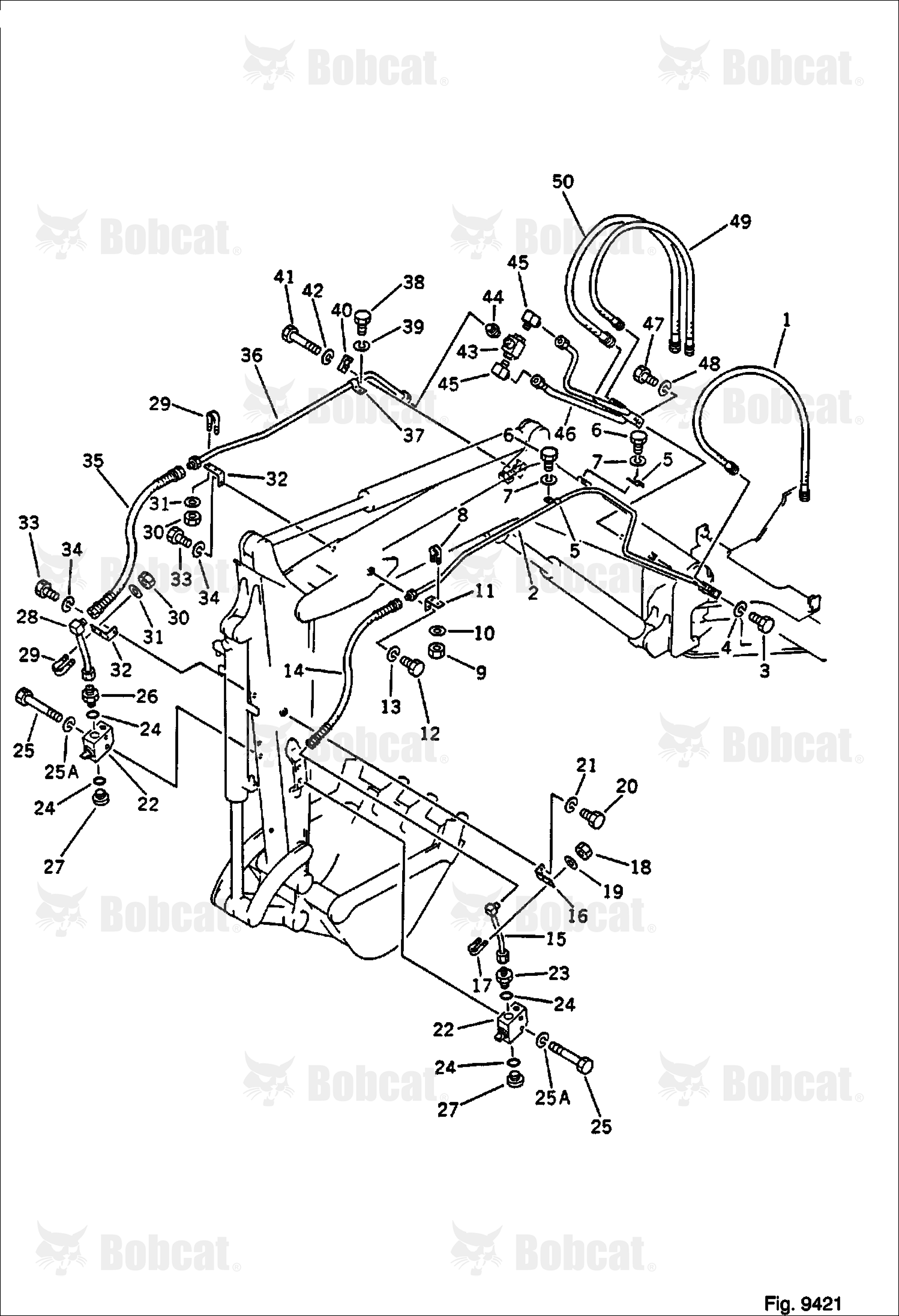Hydraulic Piping (BACKHOE) (FOR Additional VALVE)