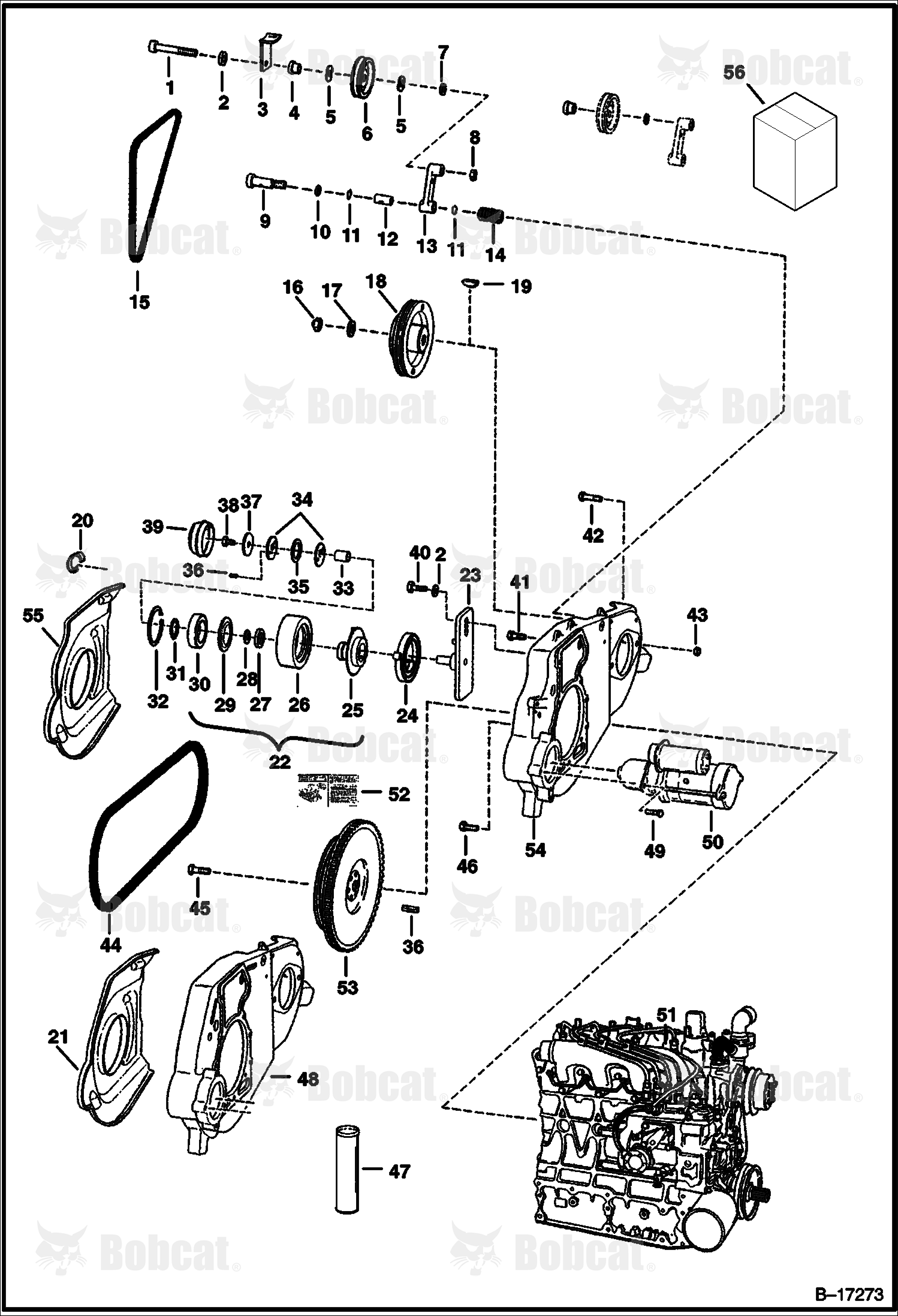 Engine & Attaching Parts (Belt Drive System)