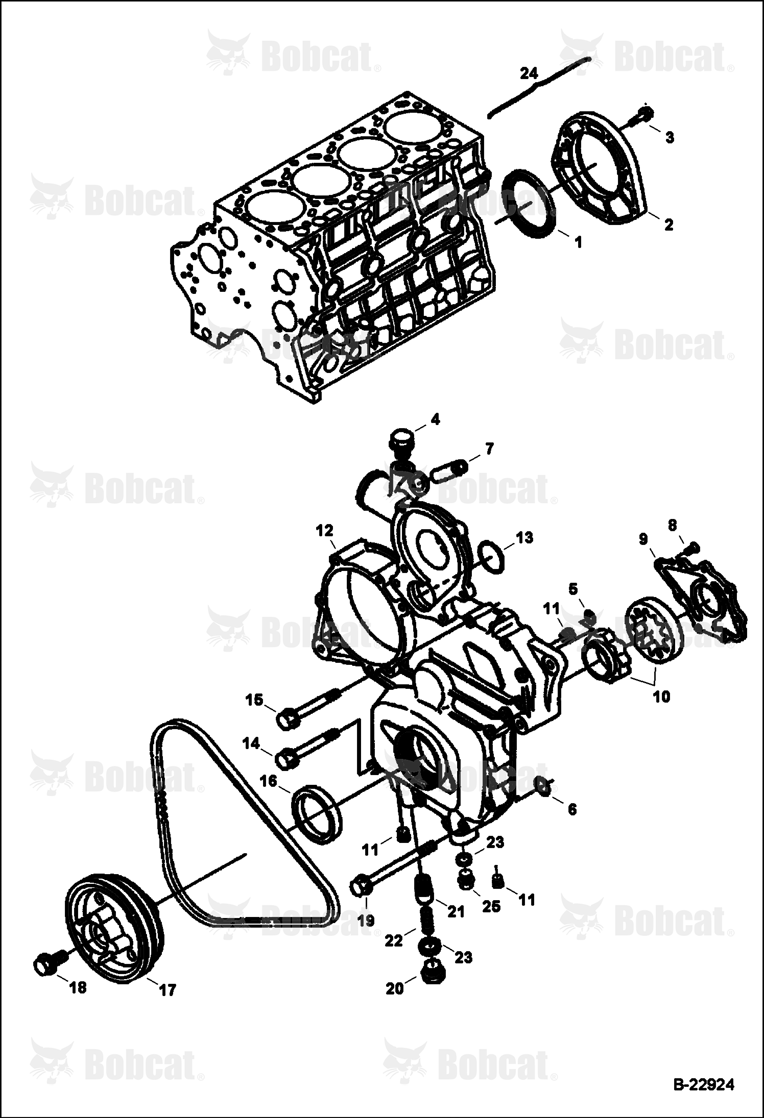 Front Cover (V3300 DI T Kubota)