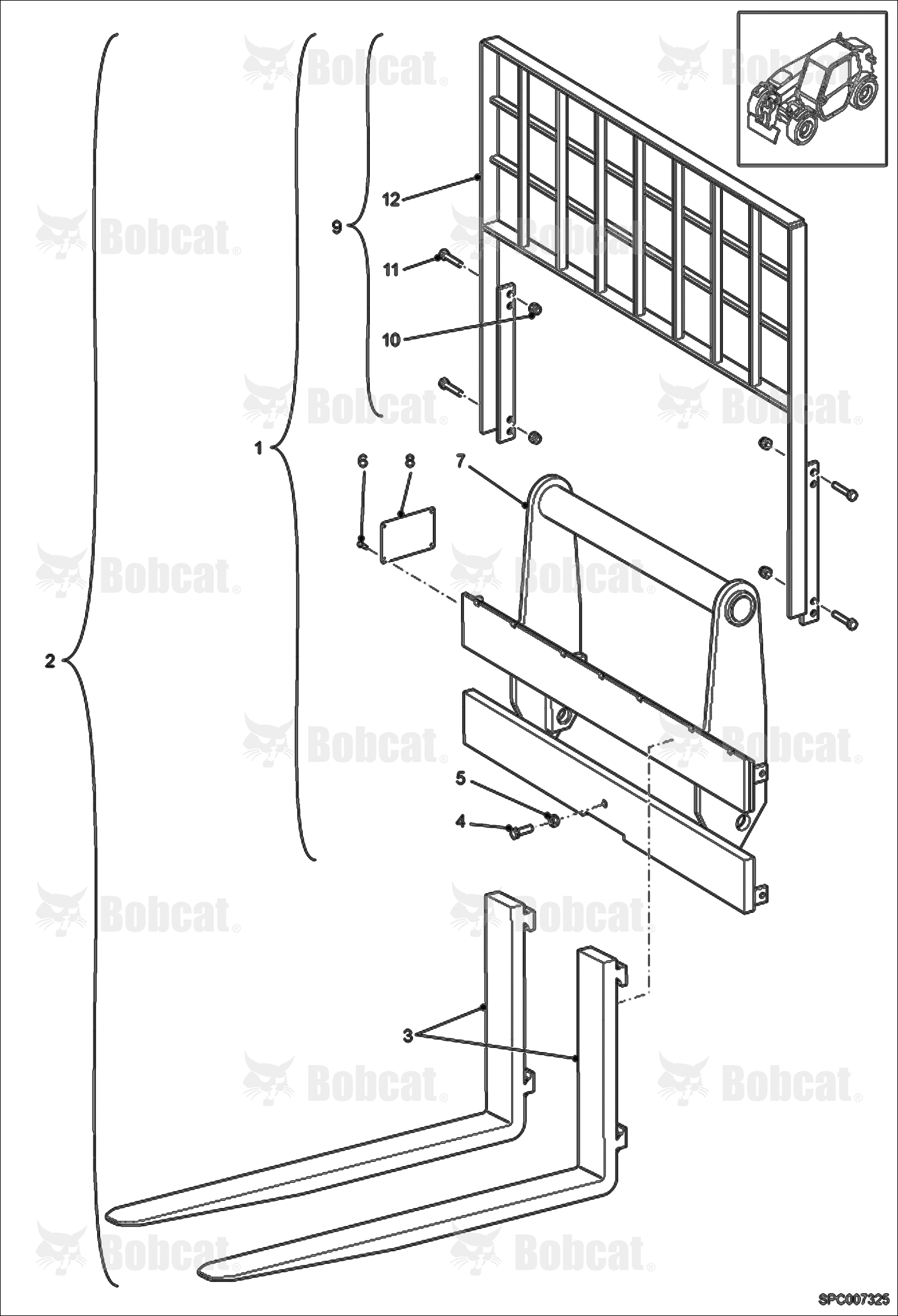 Rigid Forks Holder (W/ back)
