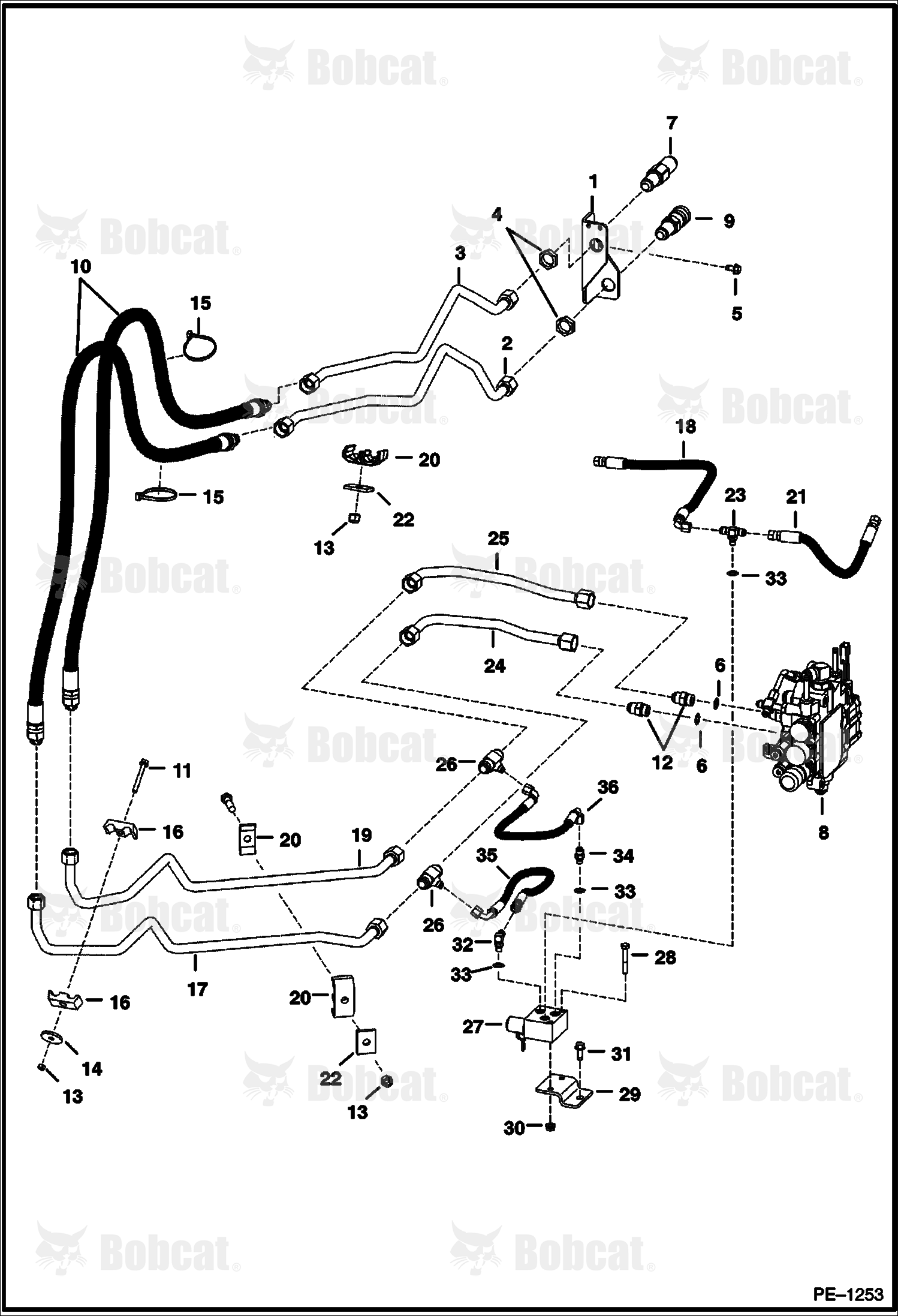 Auxiliary Hydraulics (W/Pressure Relief) 500K11001 - 500K11977, 517611001 - 517620140, 518011001 - 518012386, 518111001 - 518112245, 519011001 - 519021020, 519211001 - 519212363