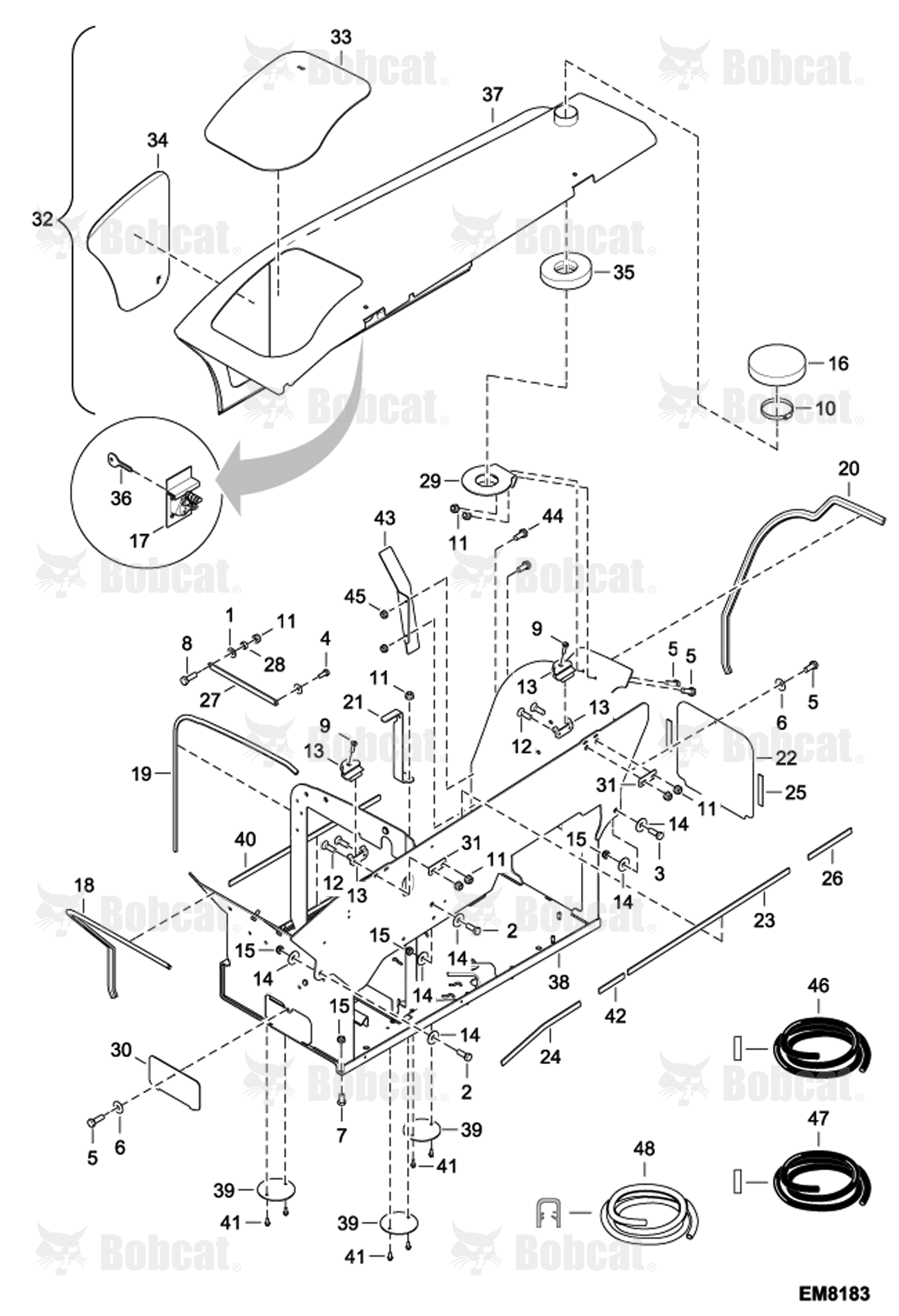 Engine Basket & Cover  AC1C12004 & Above, AC1D12001 & Above
