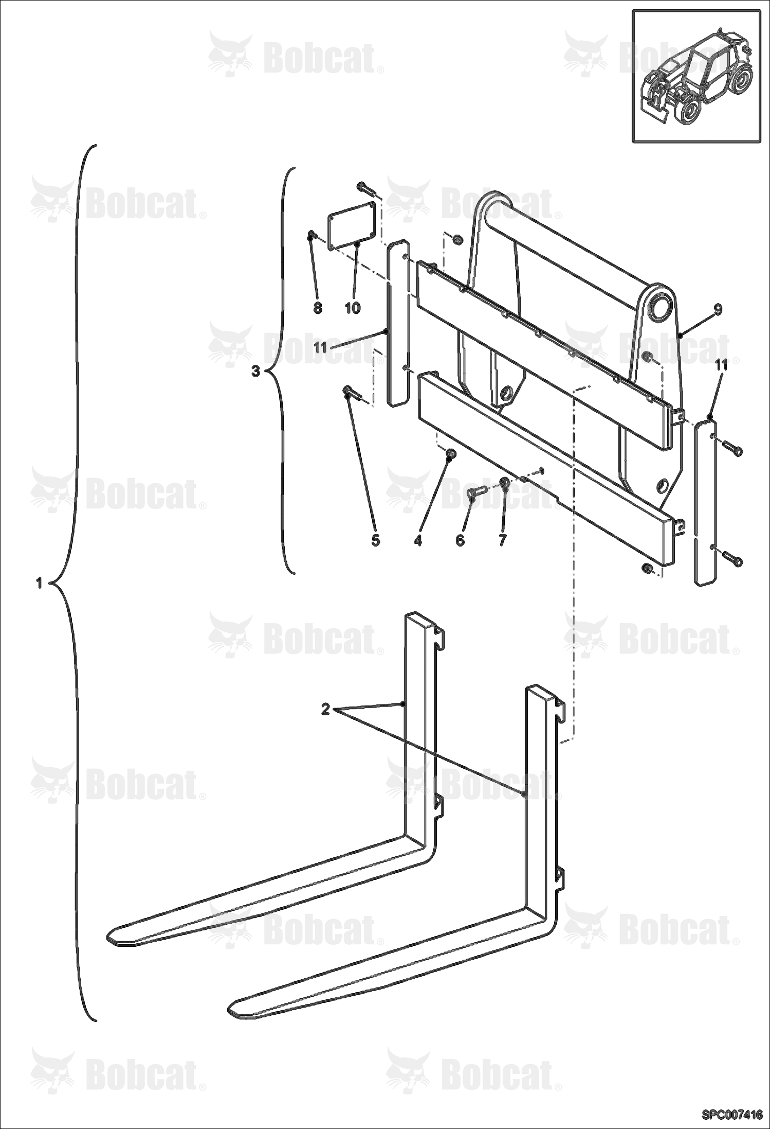 Rigid Forks Holder (W/O Back)