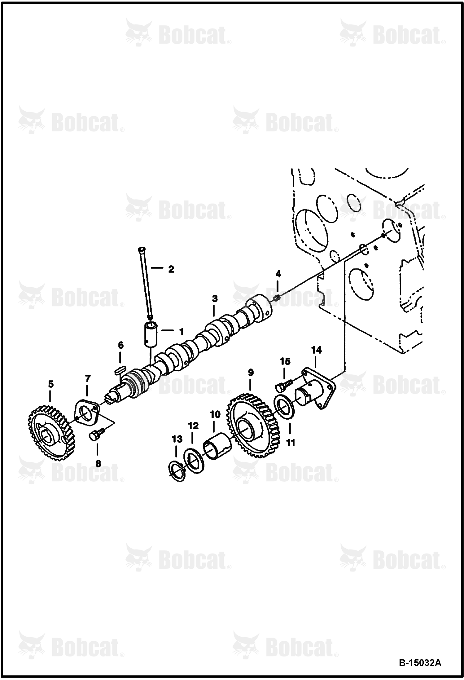 Camshaft (Kubota D1005 Tier II)  538911001 & Above, 539011001 & Above
