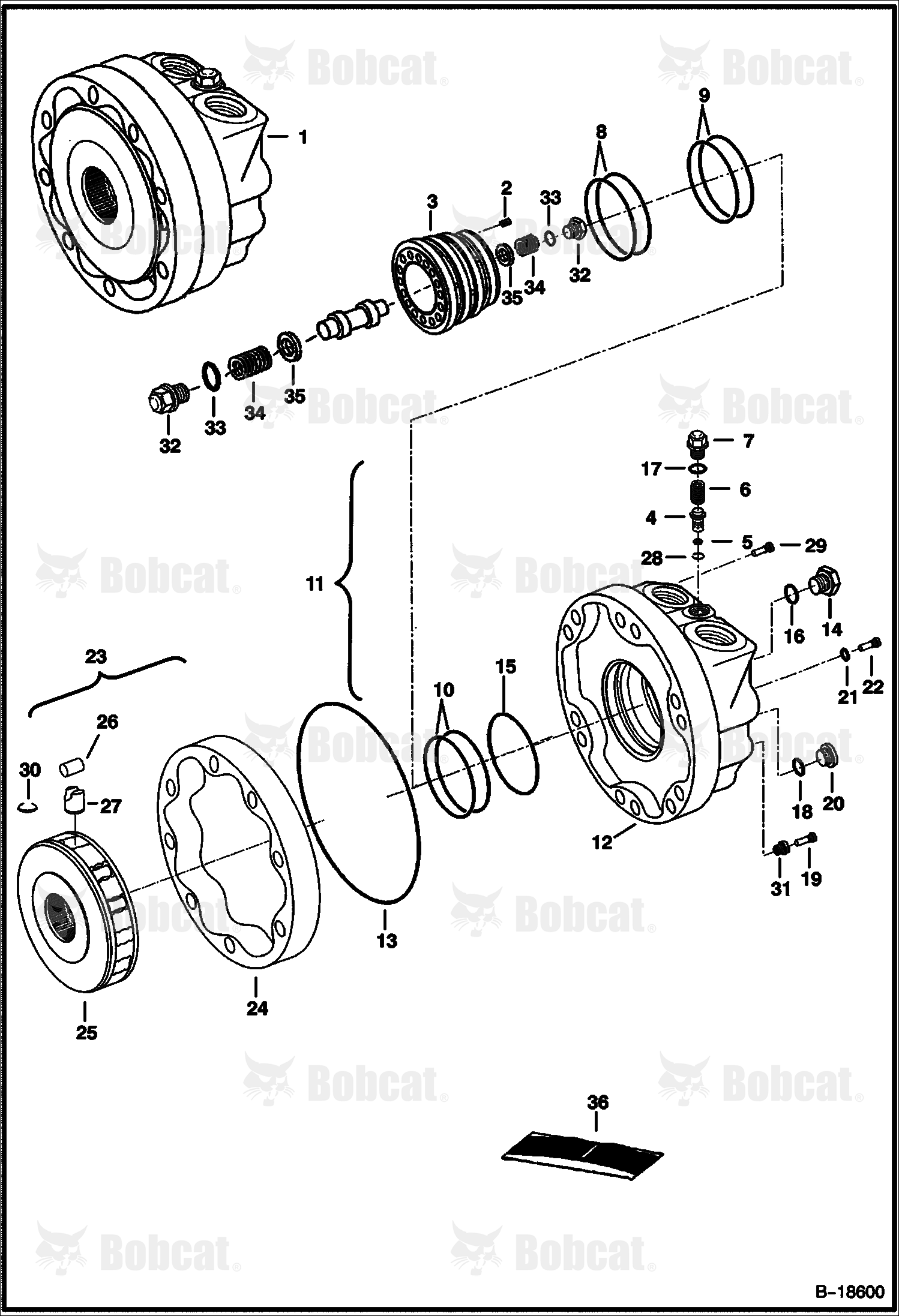 Hydrostatic Motor (Rexroth) 514425001 - 514427761, 514525001 - 514525301, 514625001 - 514625303