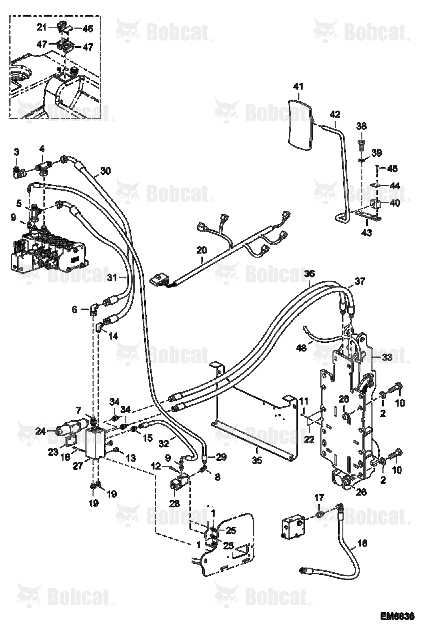 Rear Hydraulic Hook Installation  A8HM11001 - A8HM14999, A8HN11001 - A8HN14999