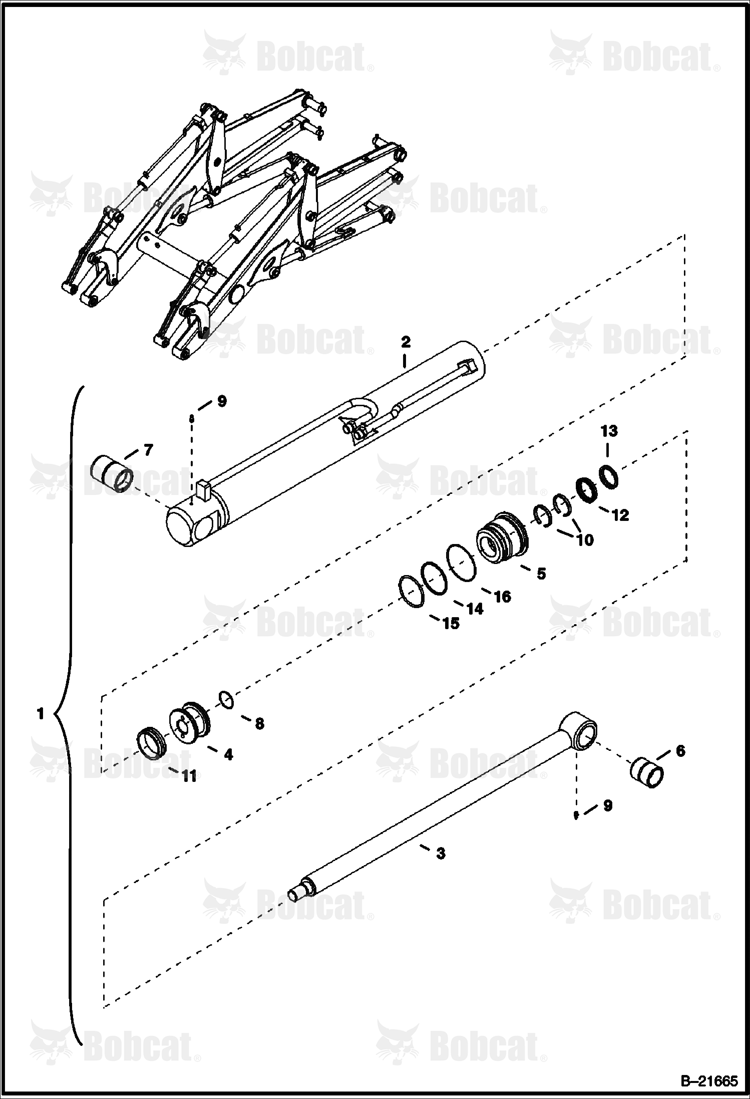 Lift Cylinder (RIGHT) (BL570) (BL575)  570611001 - 570611024, 572011001 - 572011006