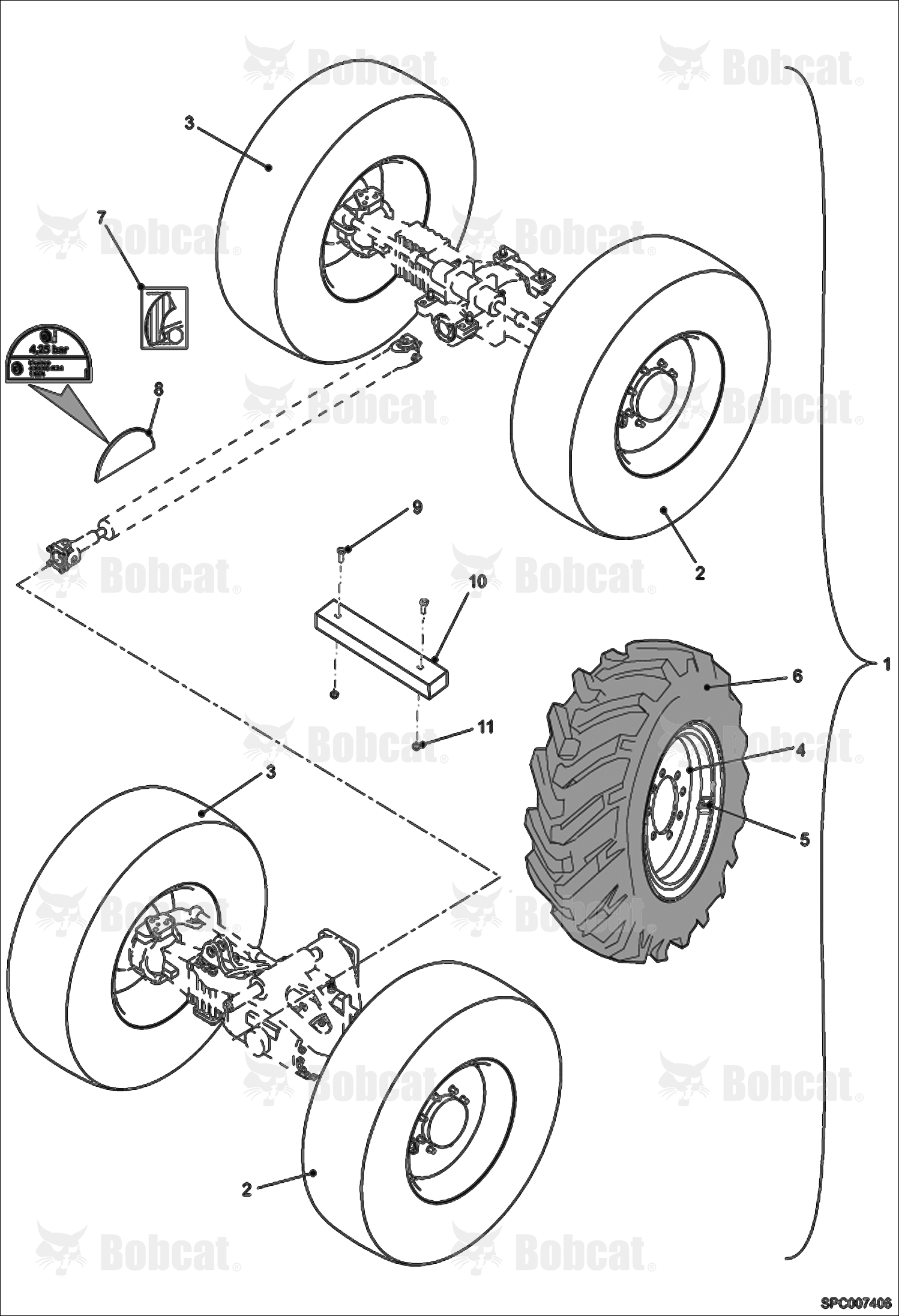 Wheels (Dunlop 400/80-R24 156B) (Australia)
