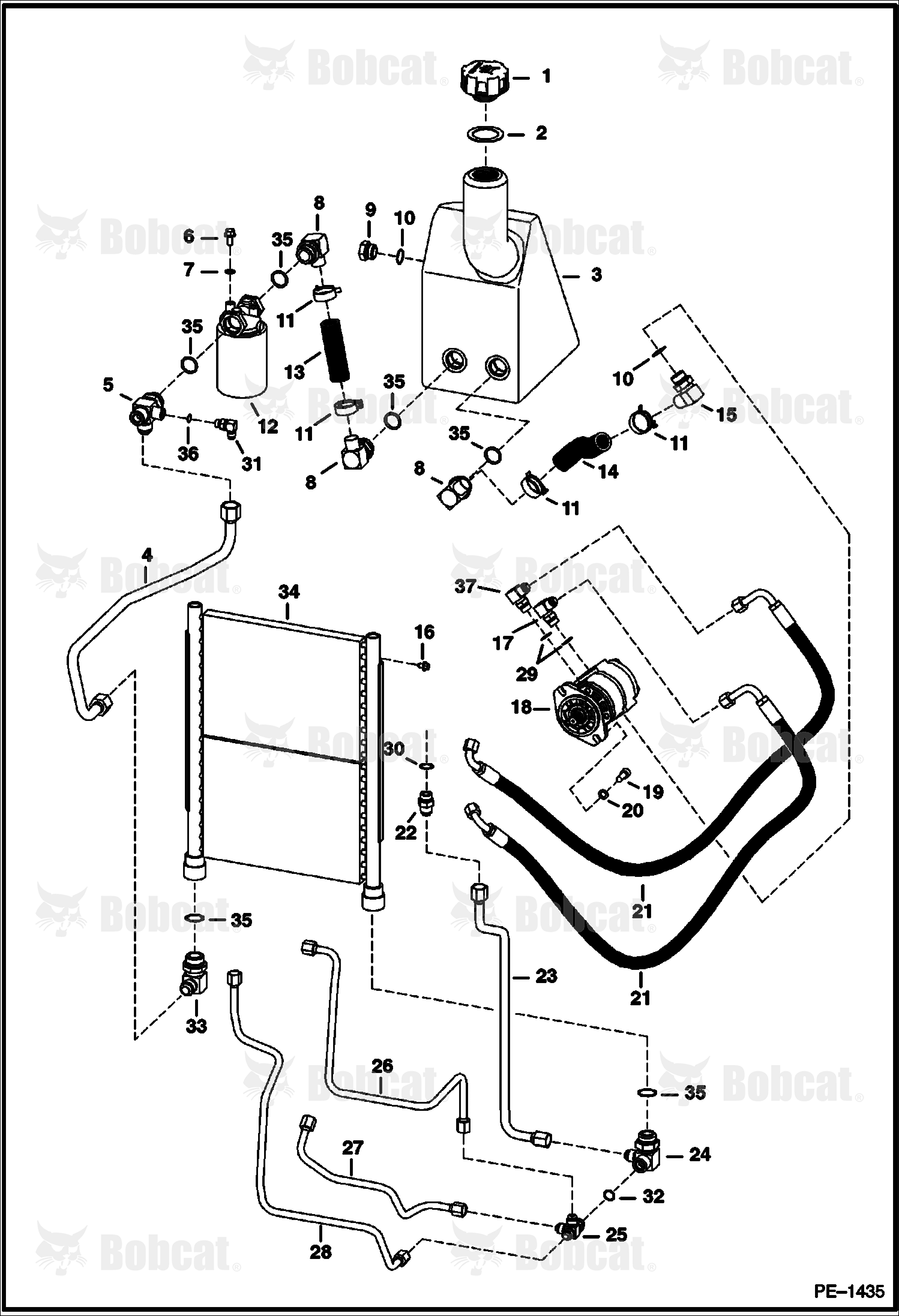 Hydraulic Circuitry (Cooling, Filter, Tank)