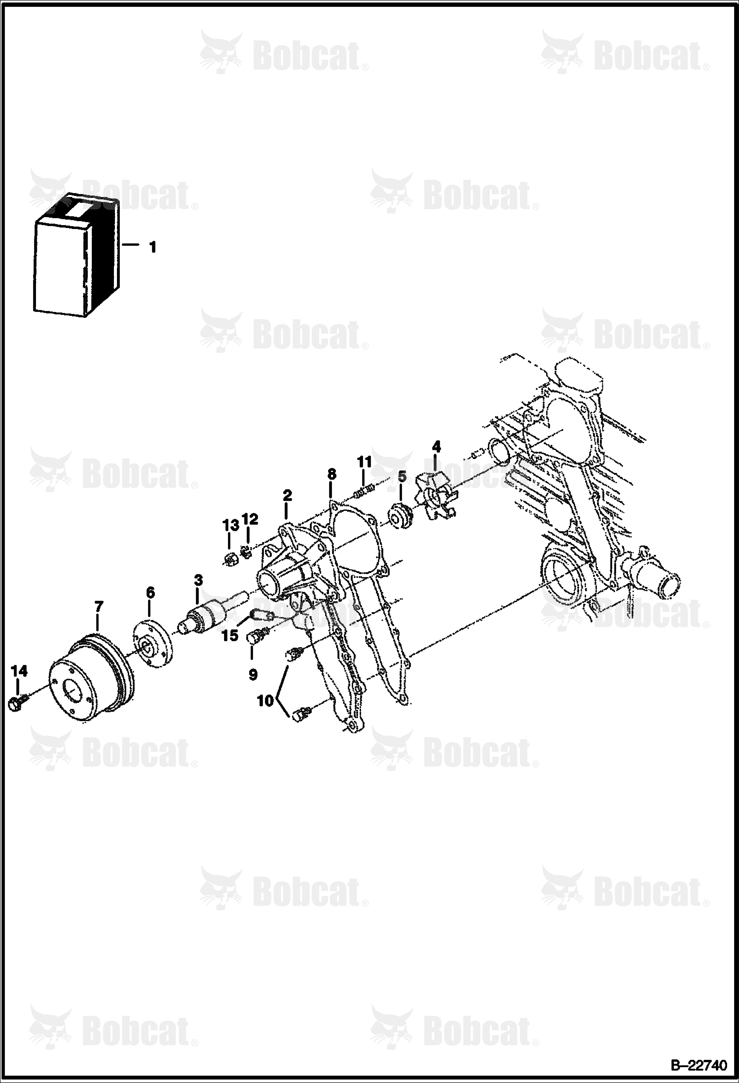 Water Pump (Kubota - V2003-M-DI-T)