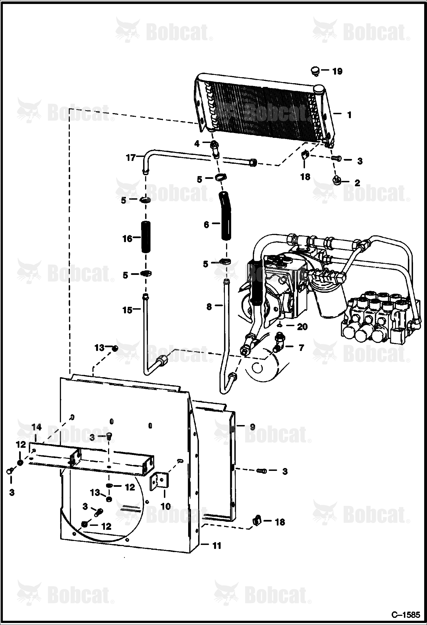 Hydrostatic Oil Cooler Circuitry