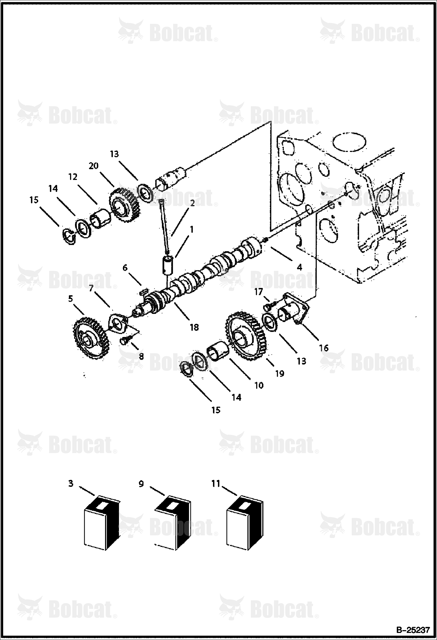 Camshaft & Idle Gear Shaft (Tier II) 573011001 & Above