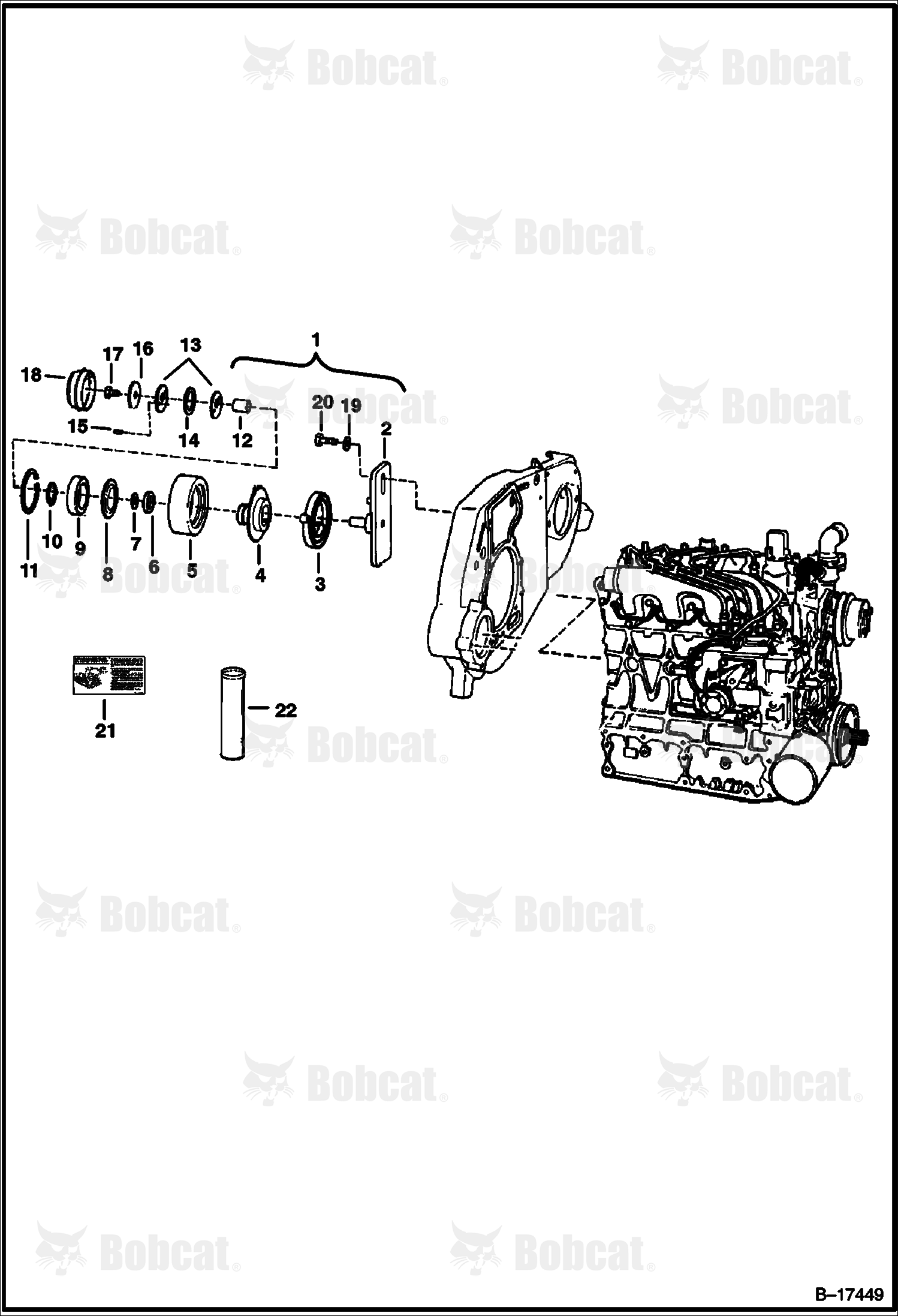 Engine & Attaching Parts (Spring Loaded Idler)
