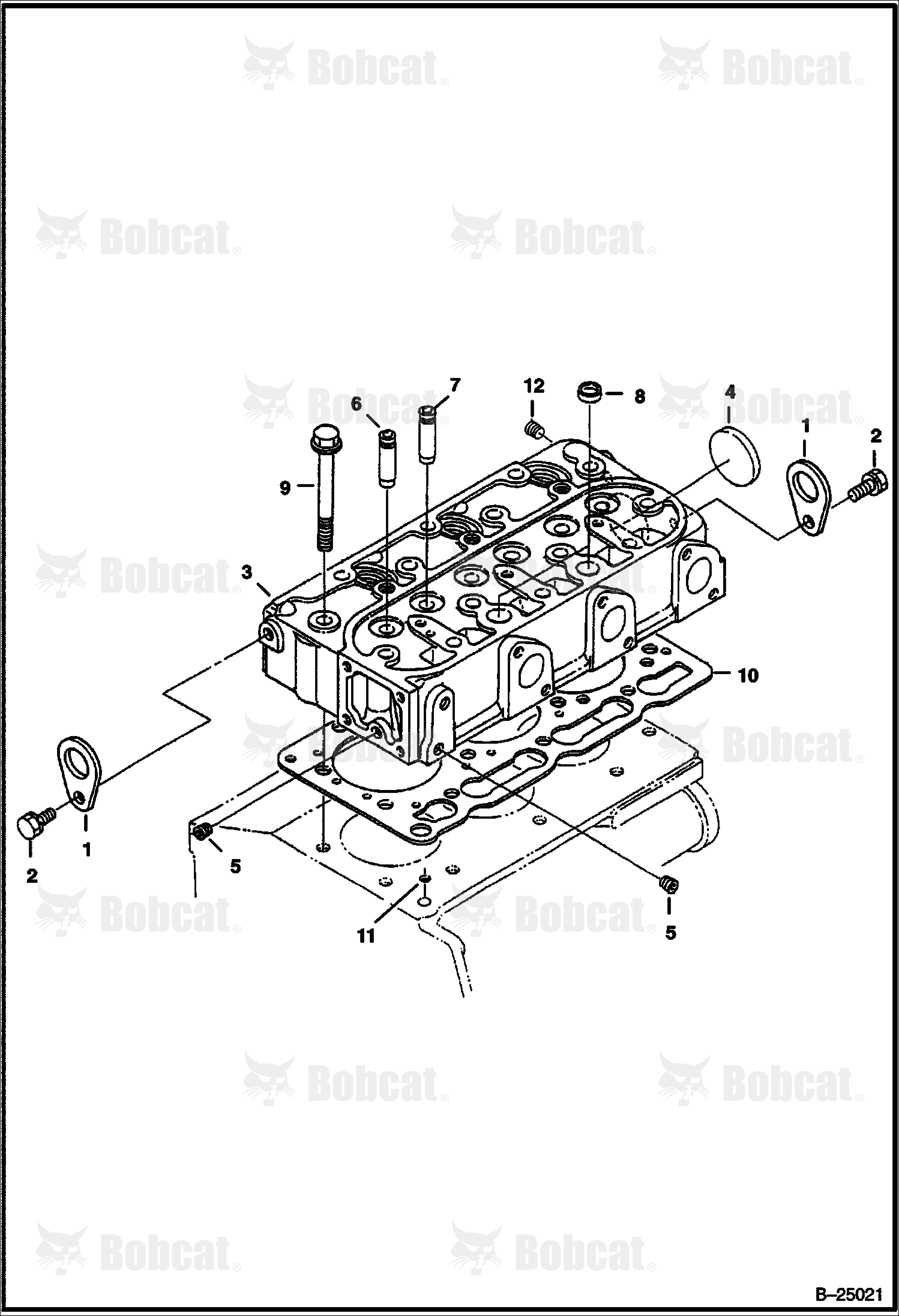 Cylinder Head (Kubota D1005 Tier II)  538911001 & Above, 539011001 & Above