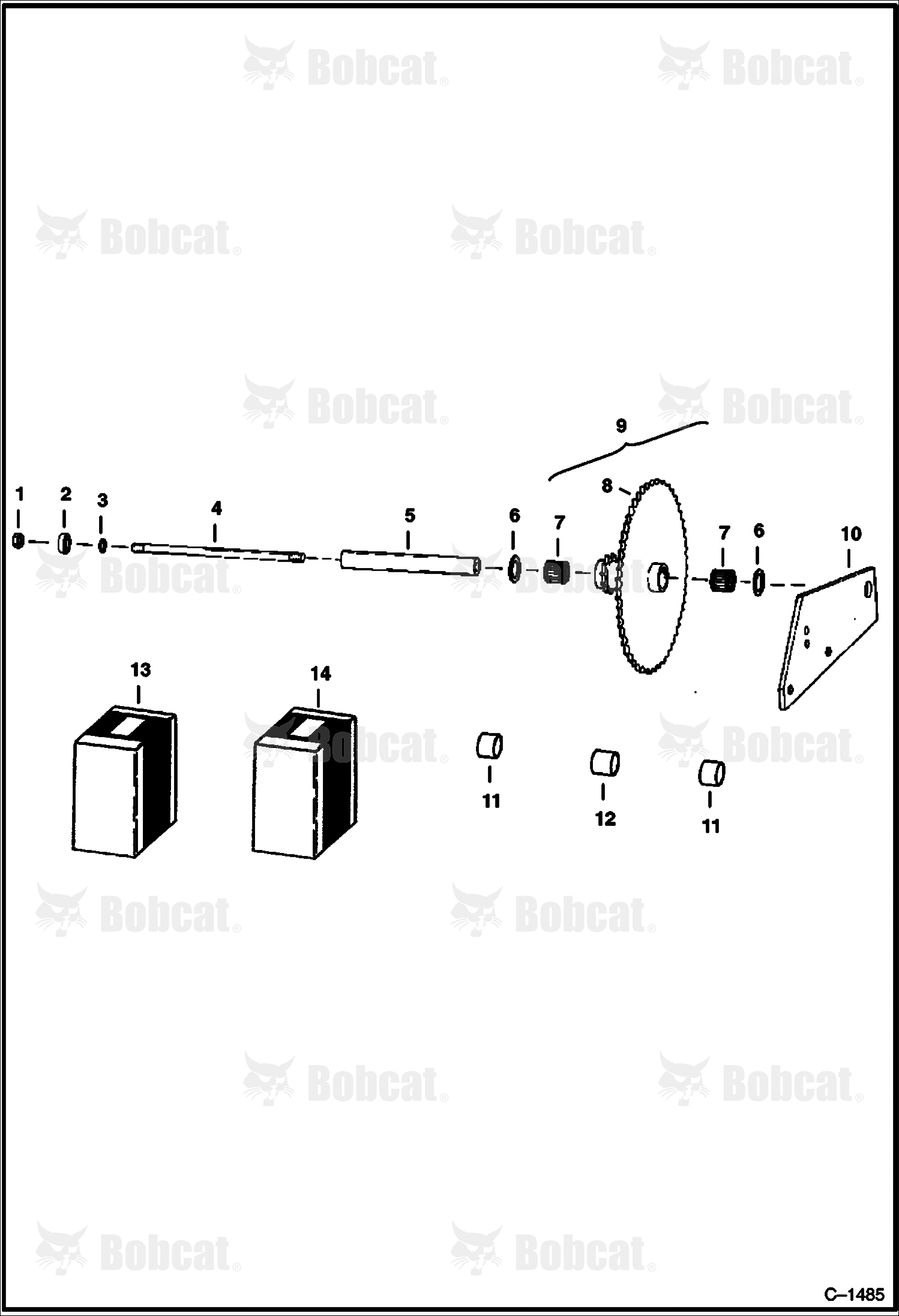 Lower Jackshaft (Right Side Illustrated)  499611001 - 499615220