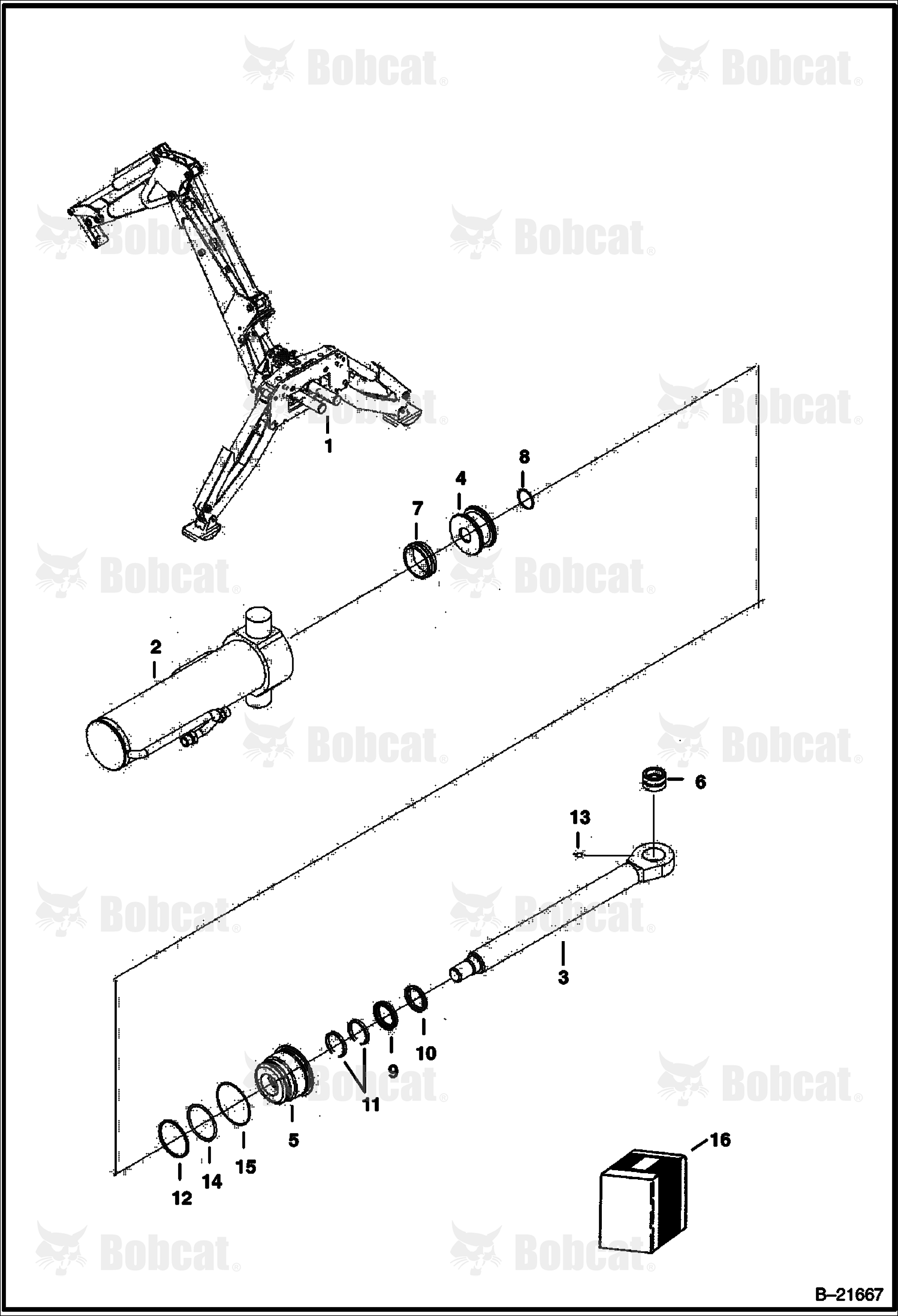 Swing Cylinder (Center Mount) (Right)