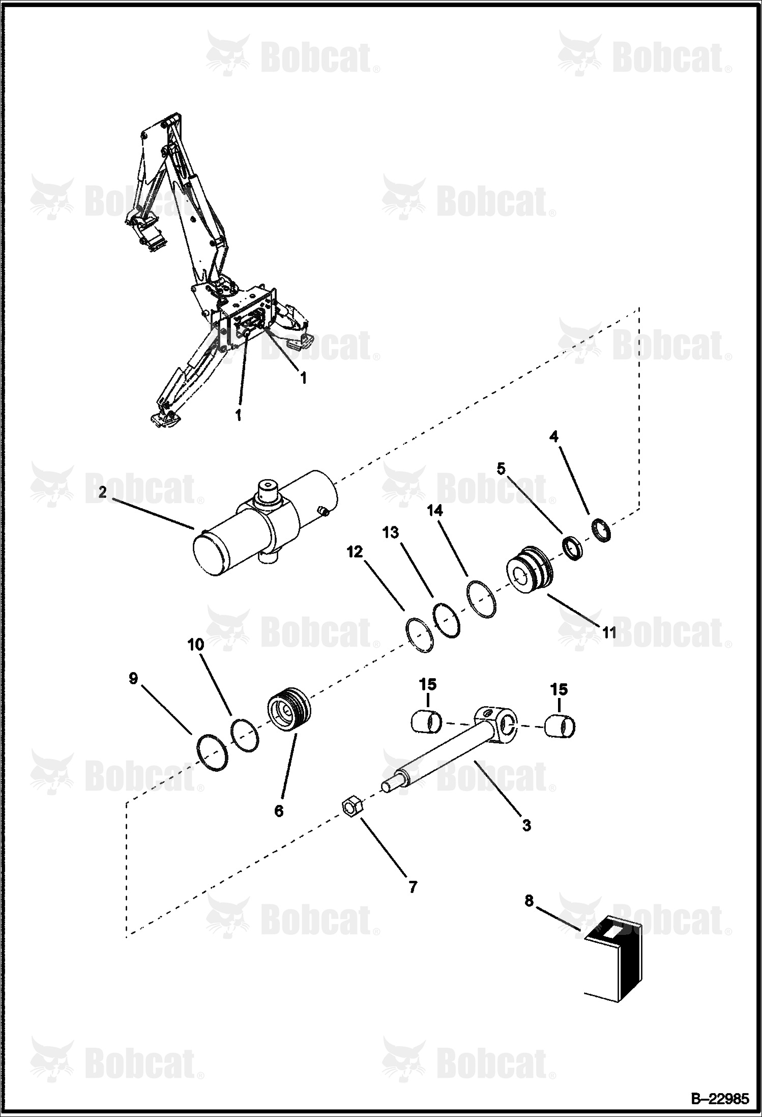 Swing Cylinder (Center Mount Backhoe)