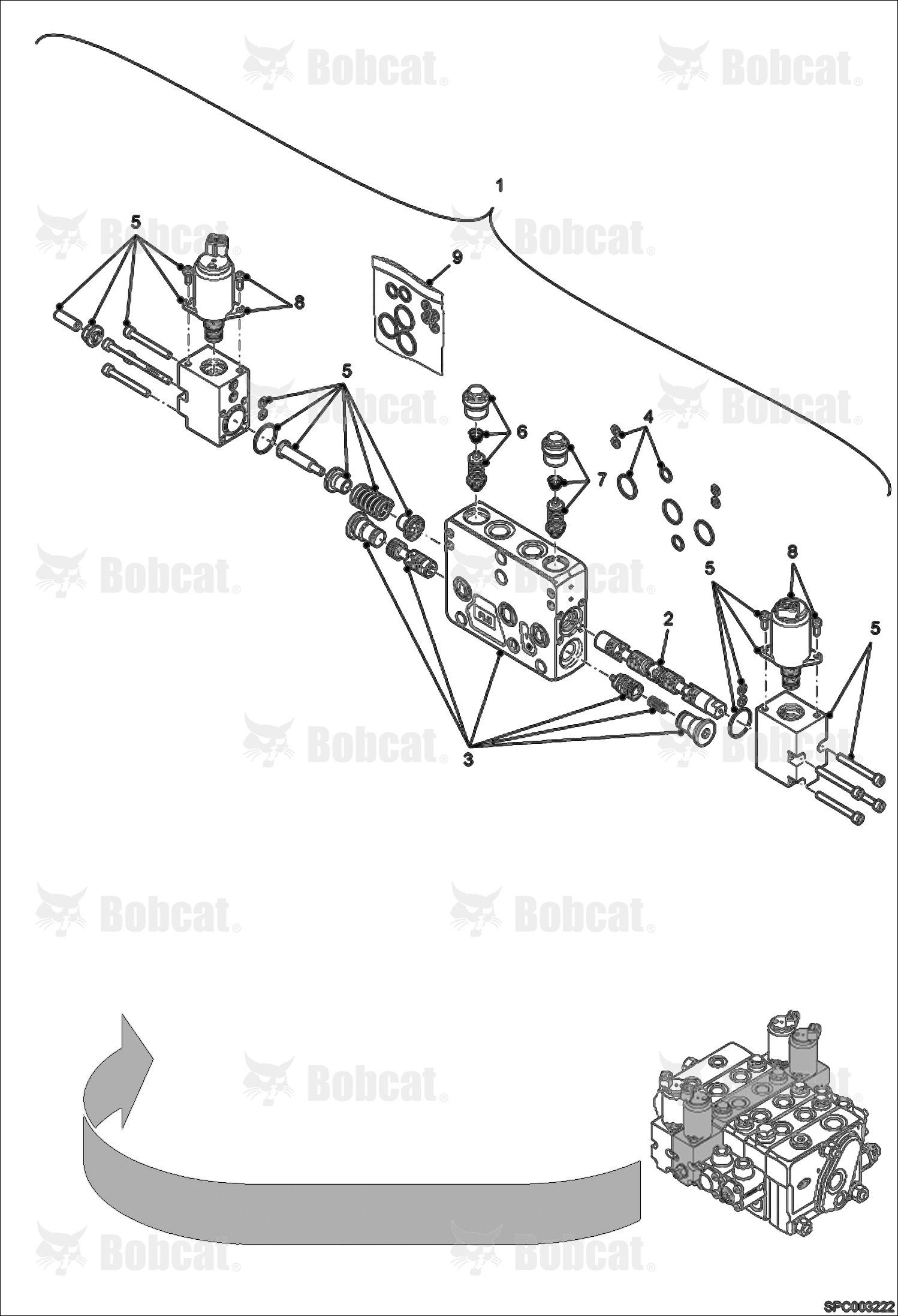 Control Valve Section (Telescope Section)  AC1C11001 - AC1C11238, AC1D11001 - AC1D11999