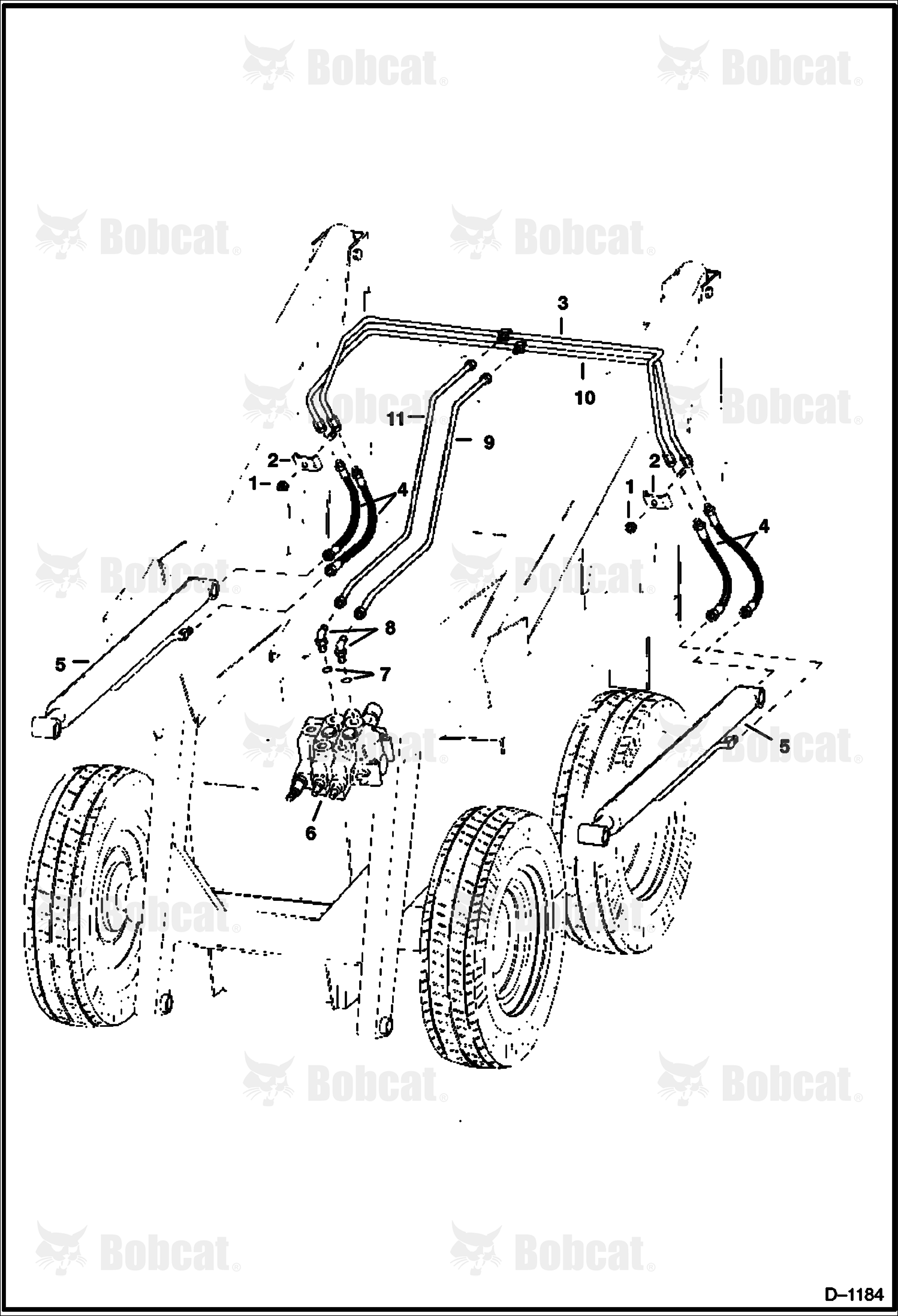 Lift Cylinder Circuitry (W/Ward or Cessna Valve)