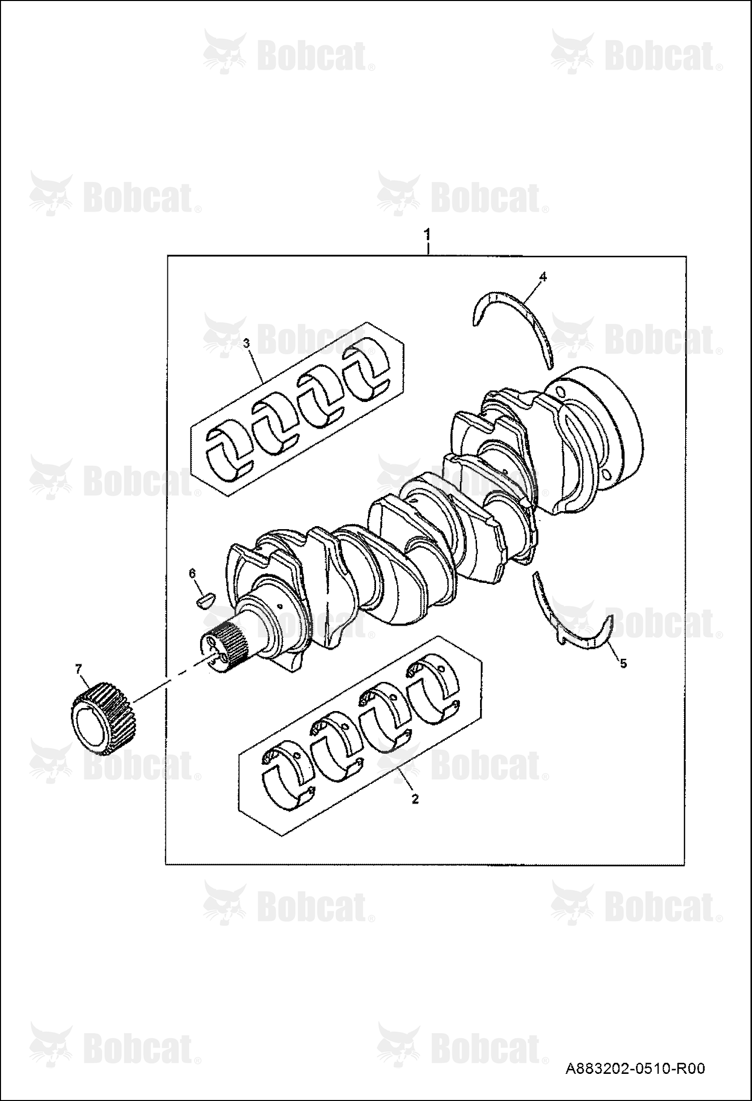 Crank SHAFT,MAIN and Big End Bearings (Oversize Main Bearings)