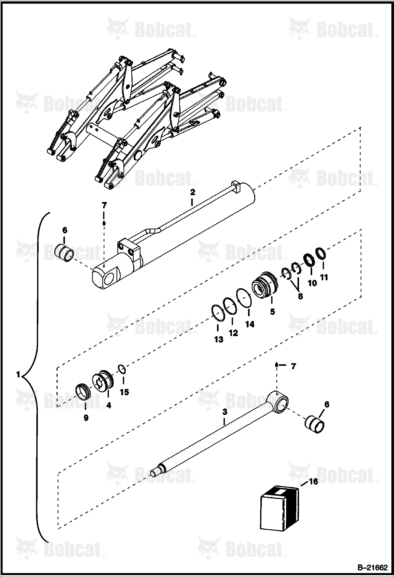 Tilt Cylinder (Left)  571711001 - 571711038