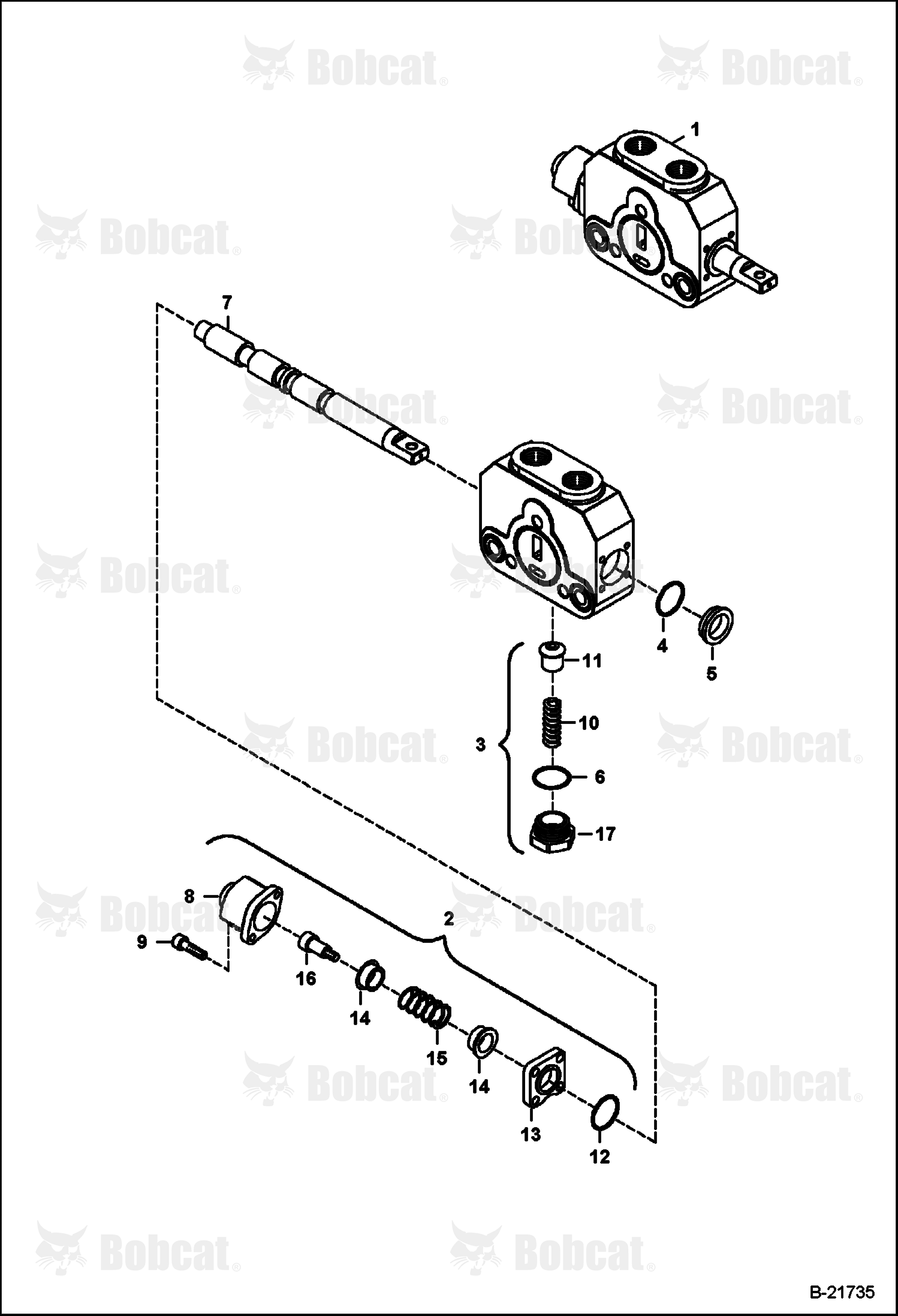 Sideshift Backhoe Valve (Bucket Section)