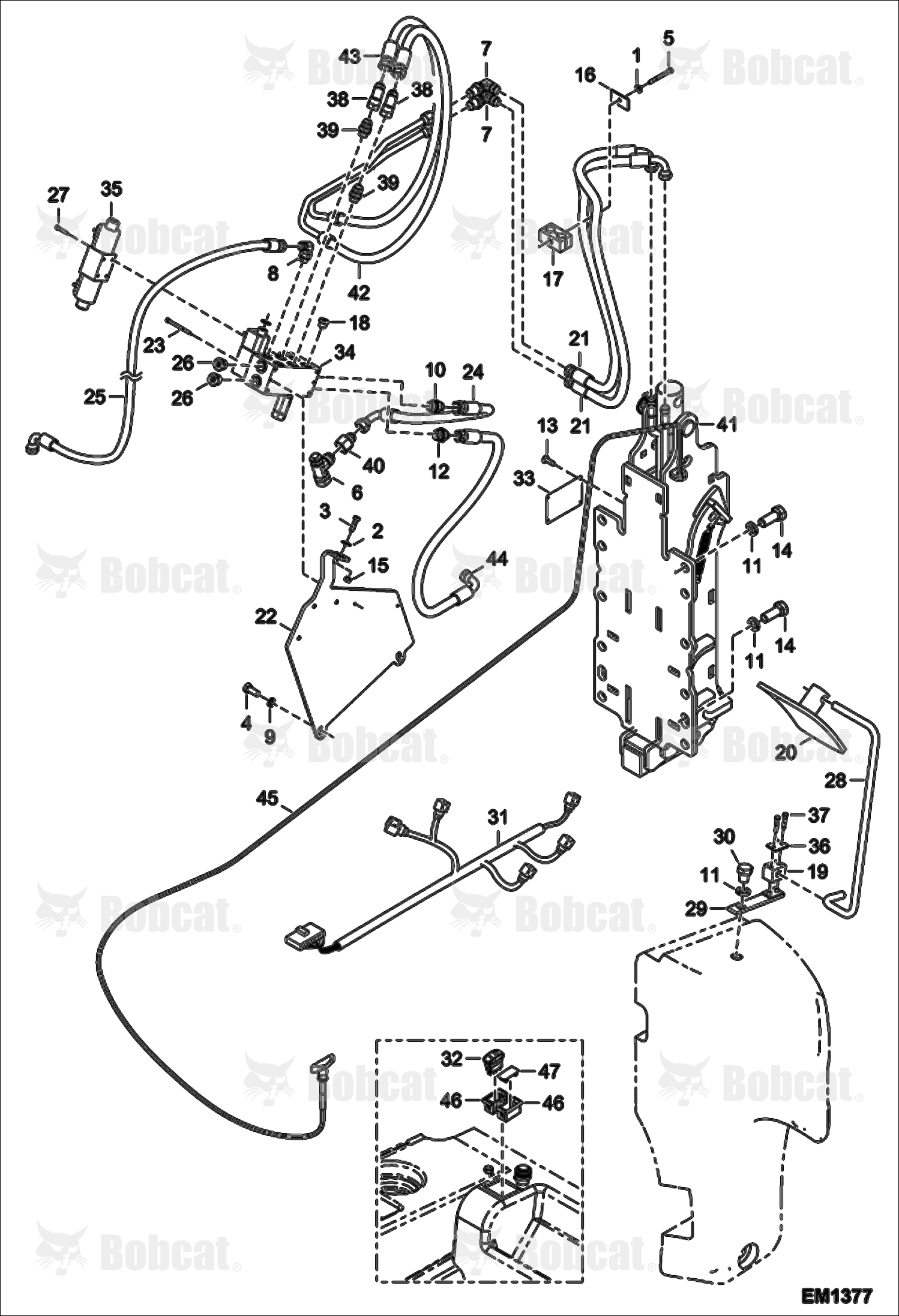 Rear Hydraulic Hook Circuitry A8G811001 - A8G813001, A8G911001 - A8G913001