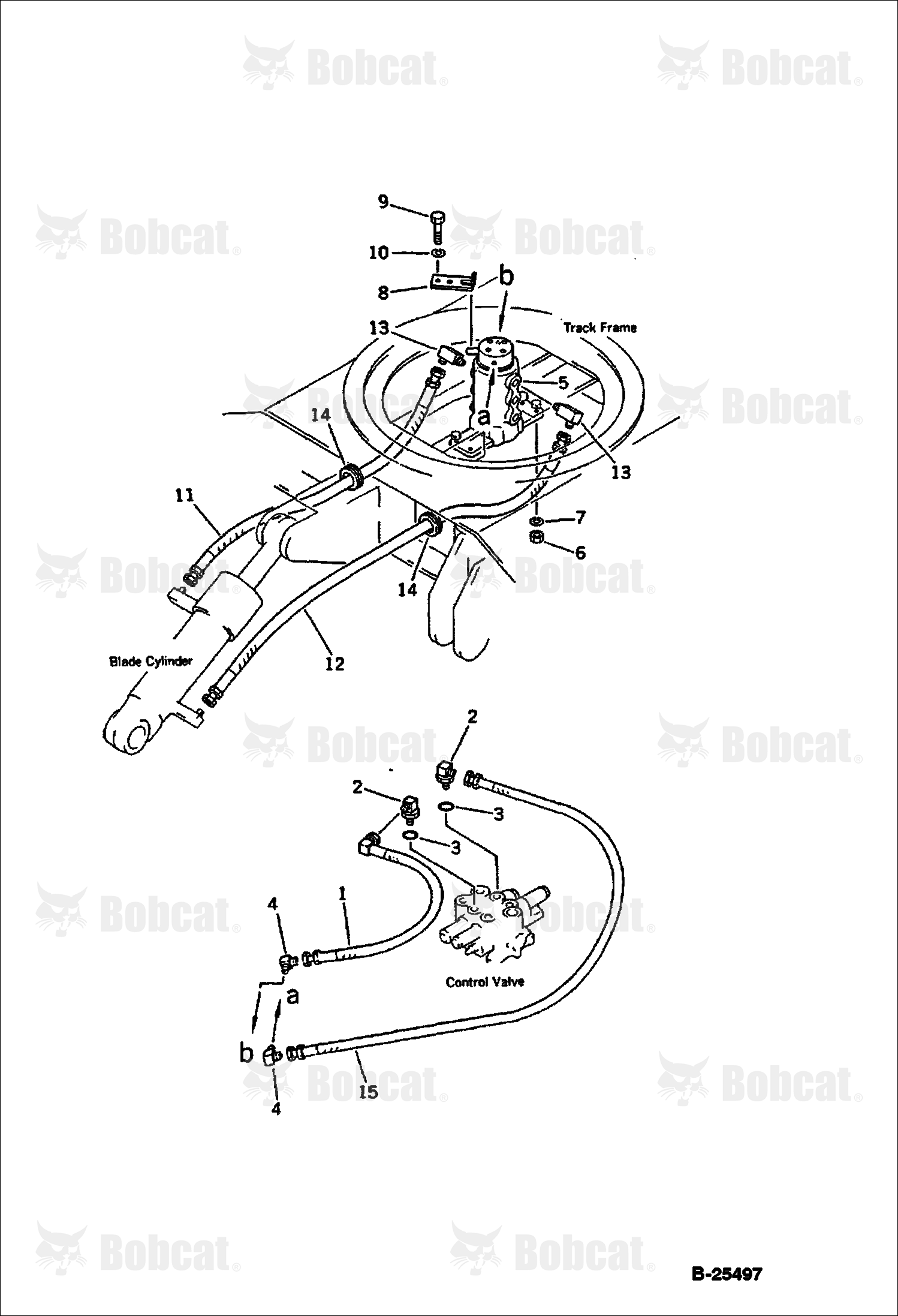 Hydraulic Piping (VALVE TO/FROM Blade CYLINDER)