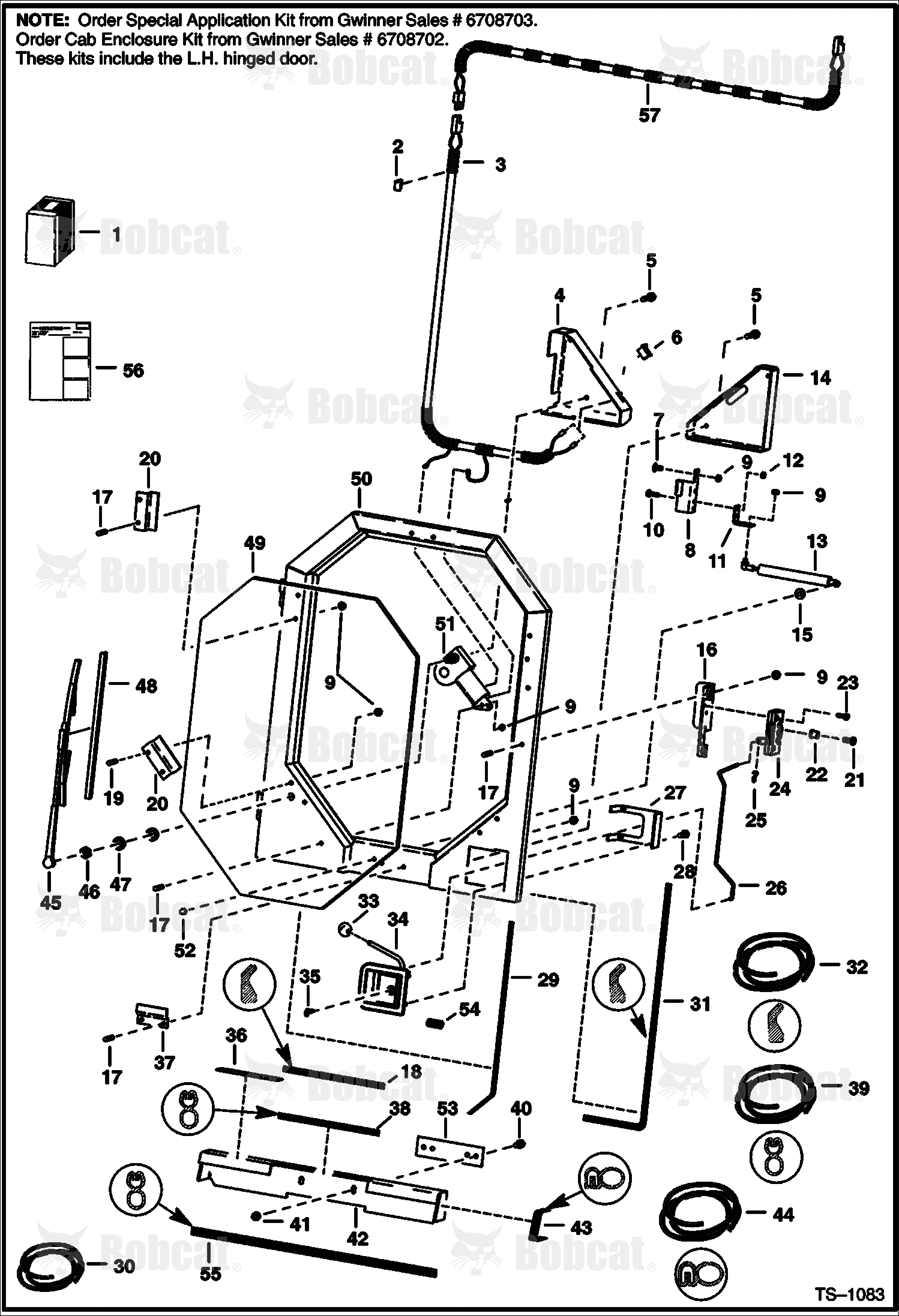 CAB Door (R.H. Hinged)