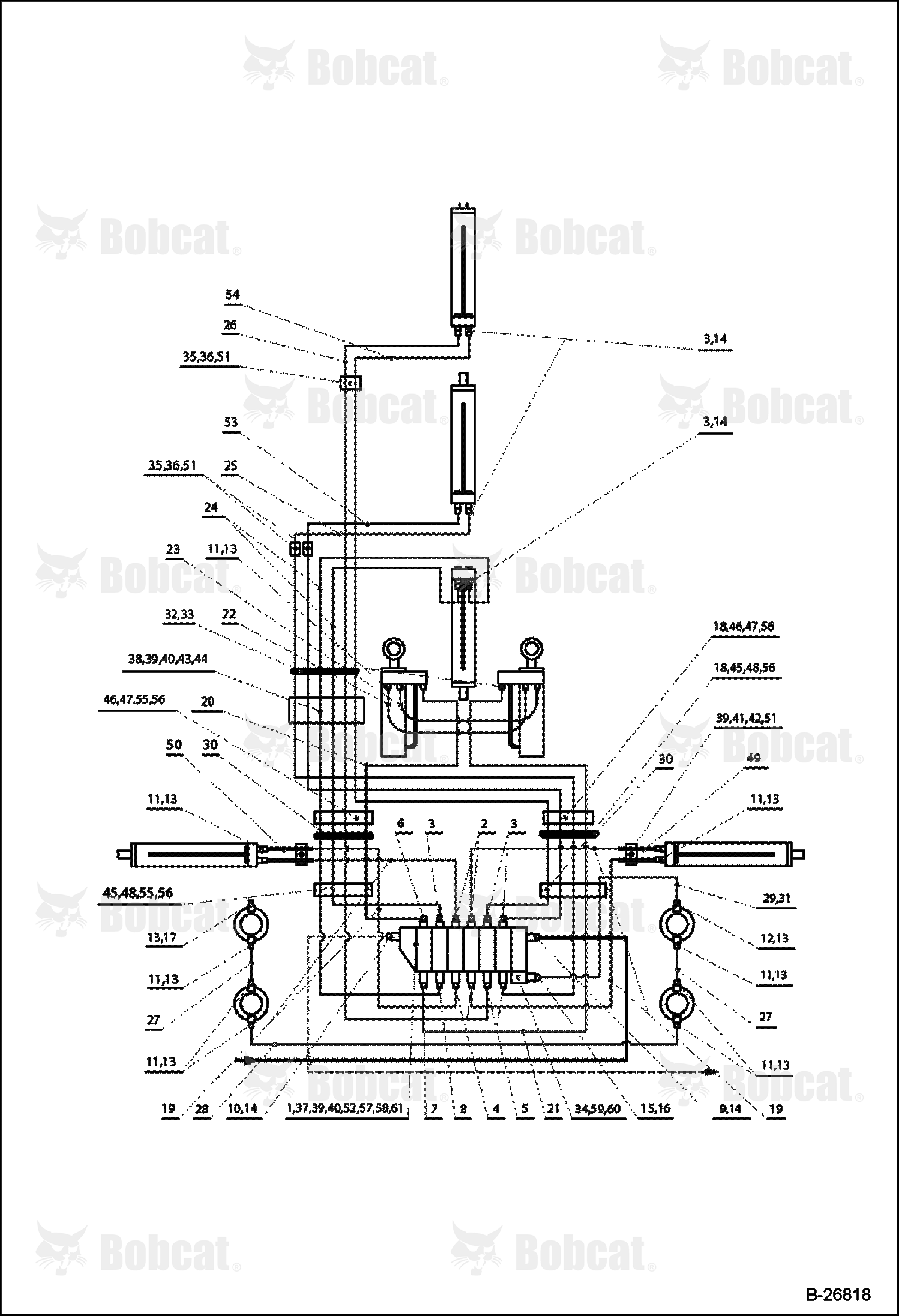 Hydraulic Circuitry (Side Shift Backhoe)
