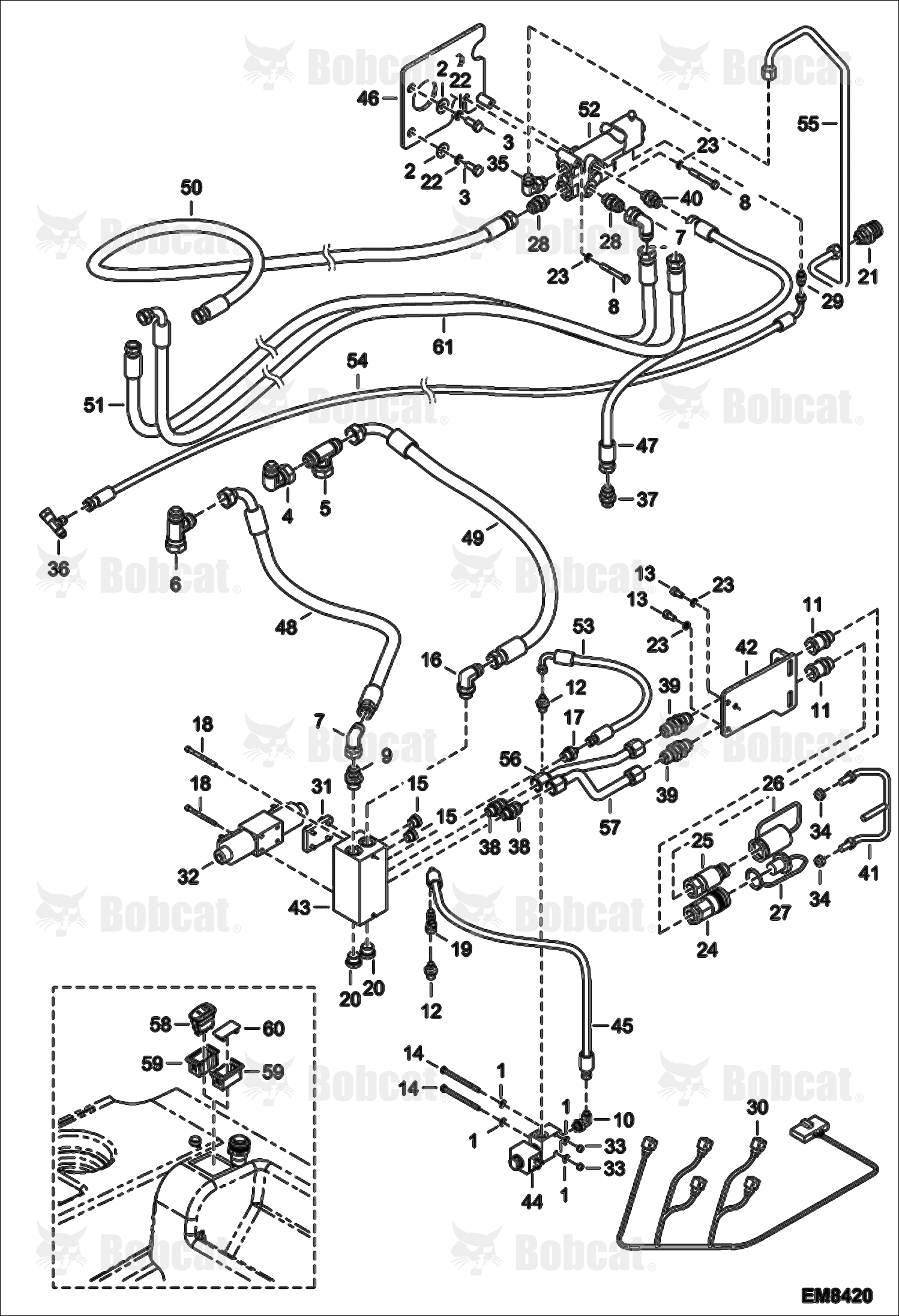 Rear Auxiliary Hydraulics & Trailer Brake A8HF11001 - A8HF14999, A8H611001 - A8H614999