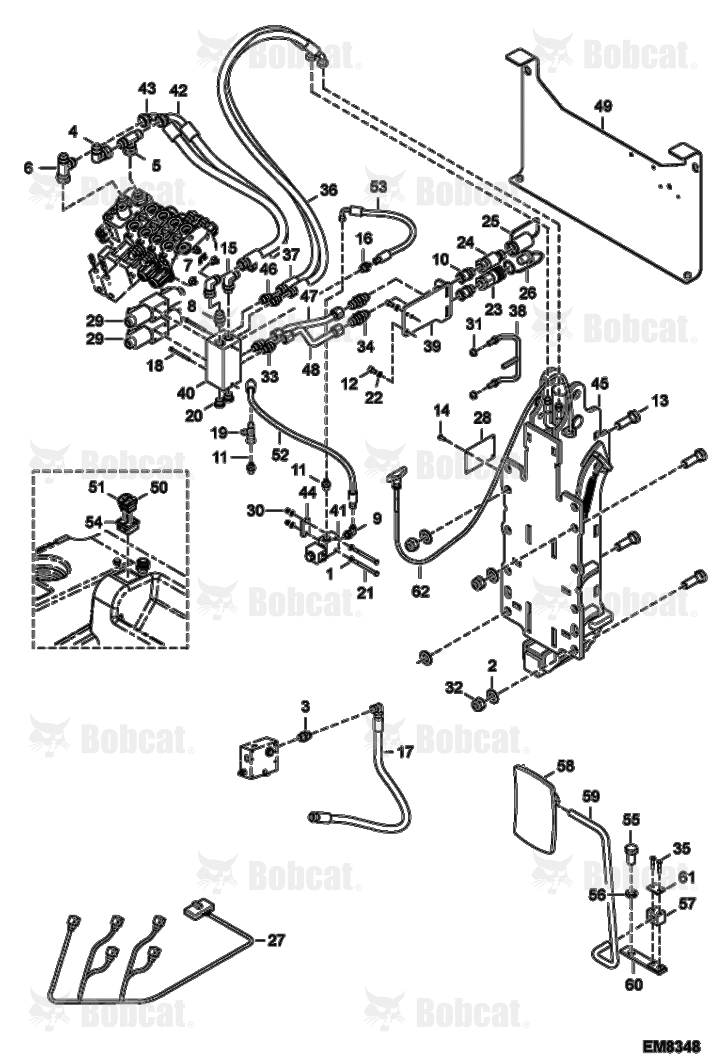 Rear Hydraulic Hook & Auxiliary Hydraulics  A8GJ15000 & Above, A8GV15000 & Above