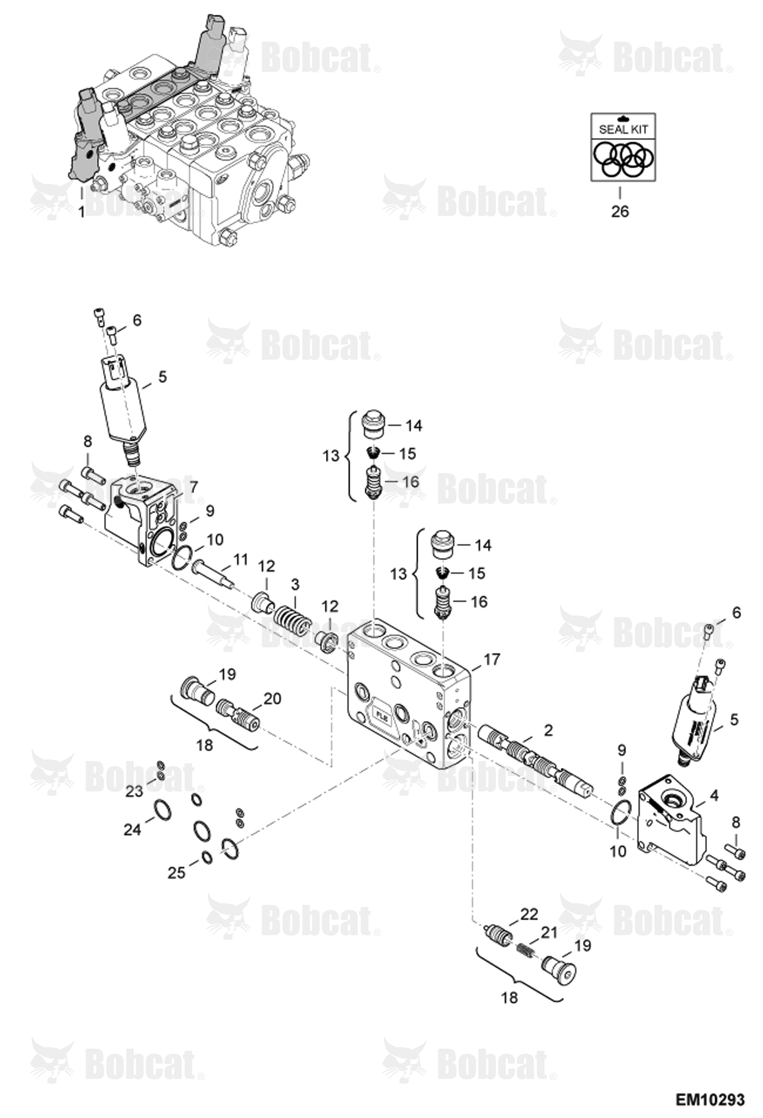 Control Valve Section (Auxiliary)  AC1C15286 & Above