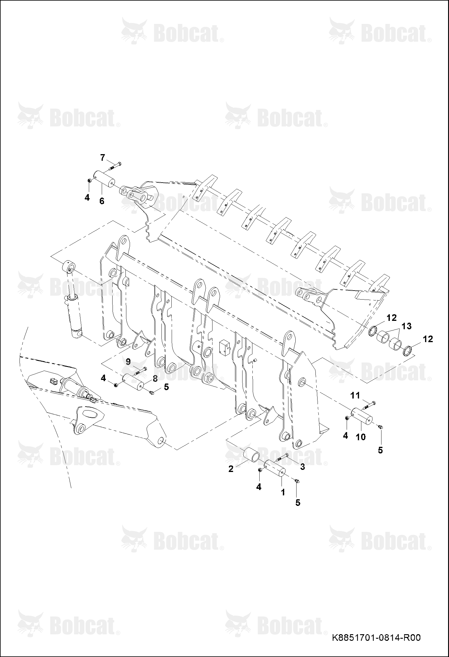 Front Boom Bucket Connections