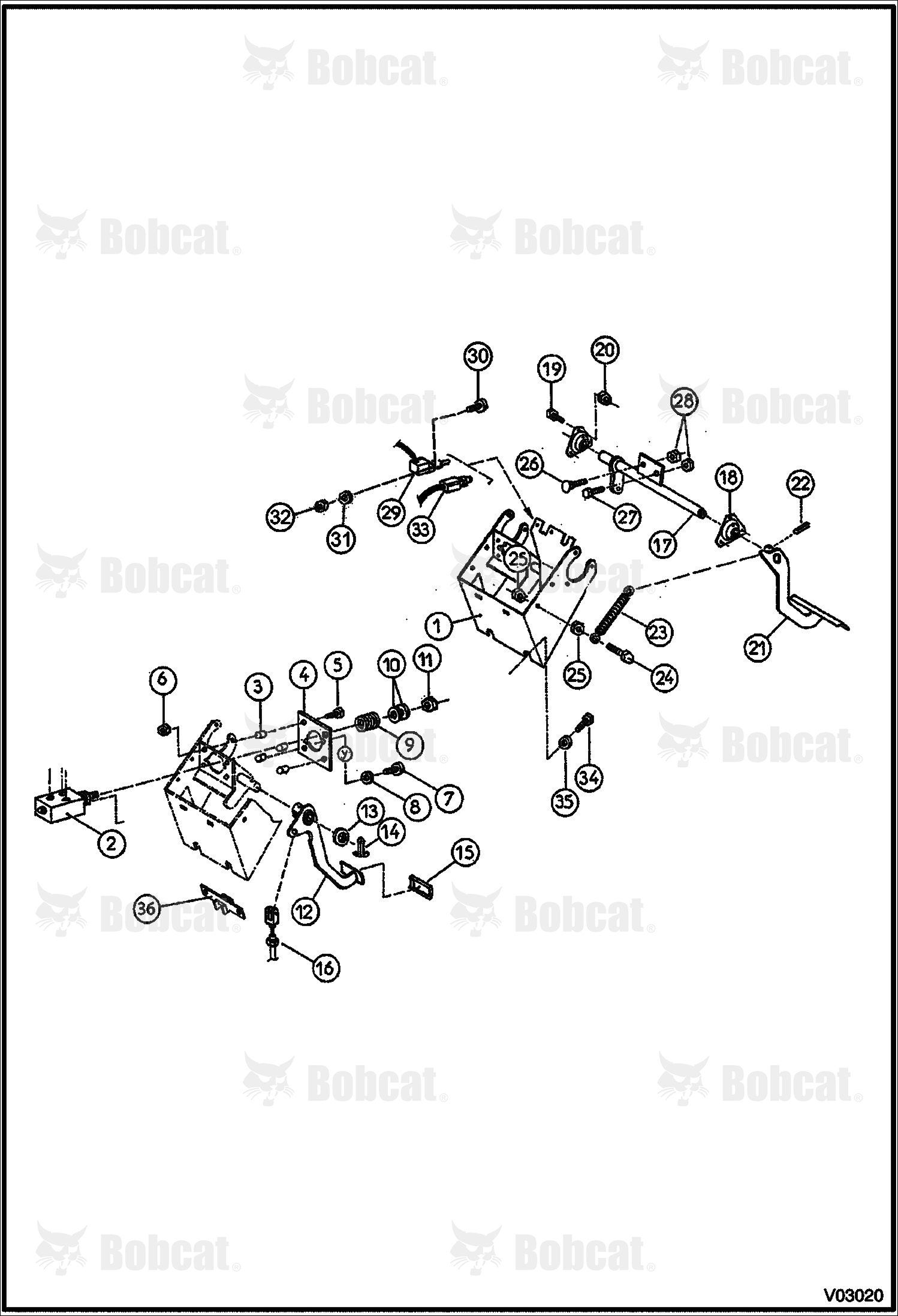 CAB - Pedals  367011001 & Above, 367311001 & Above
