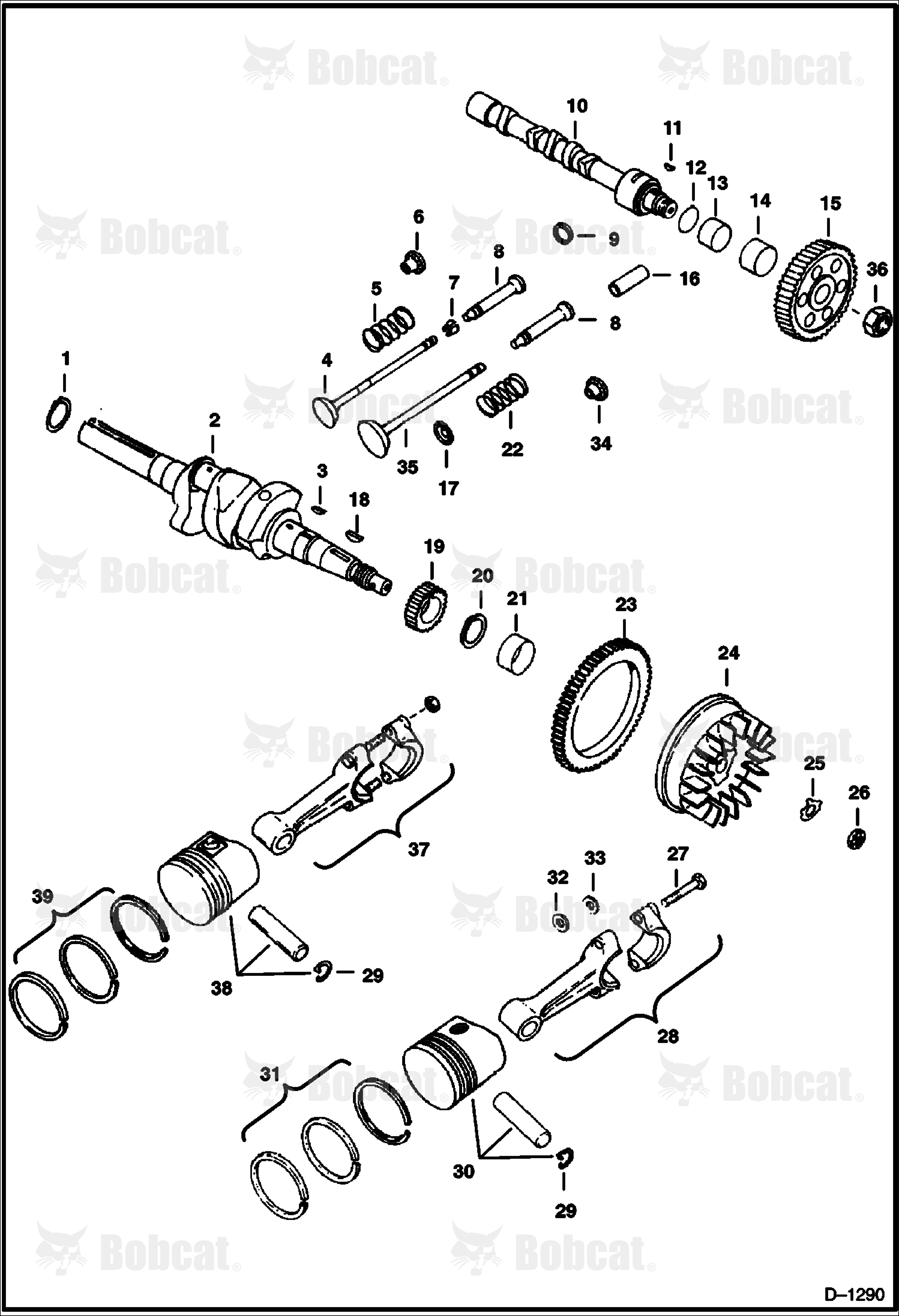 CRANKSHAFT, CAMSHAFT, Valves & Piston