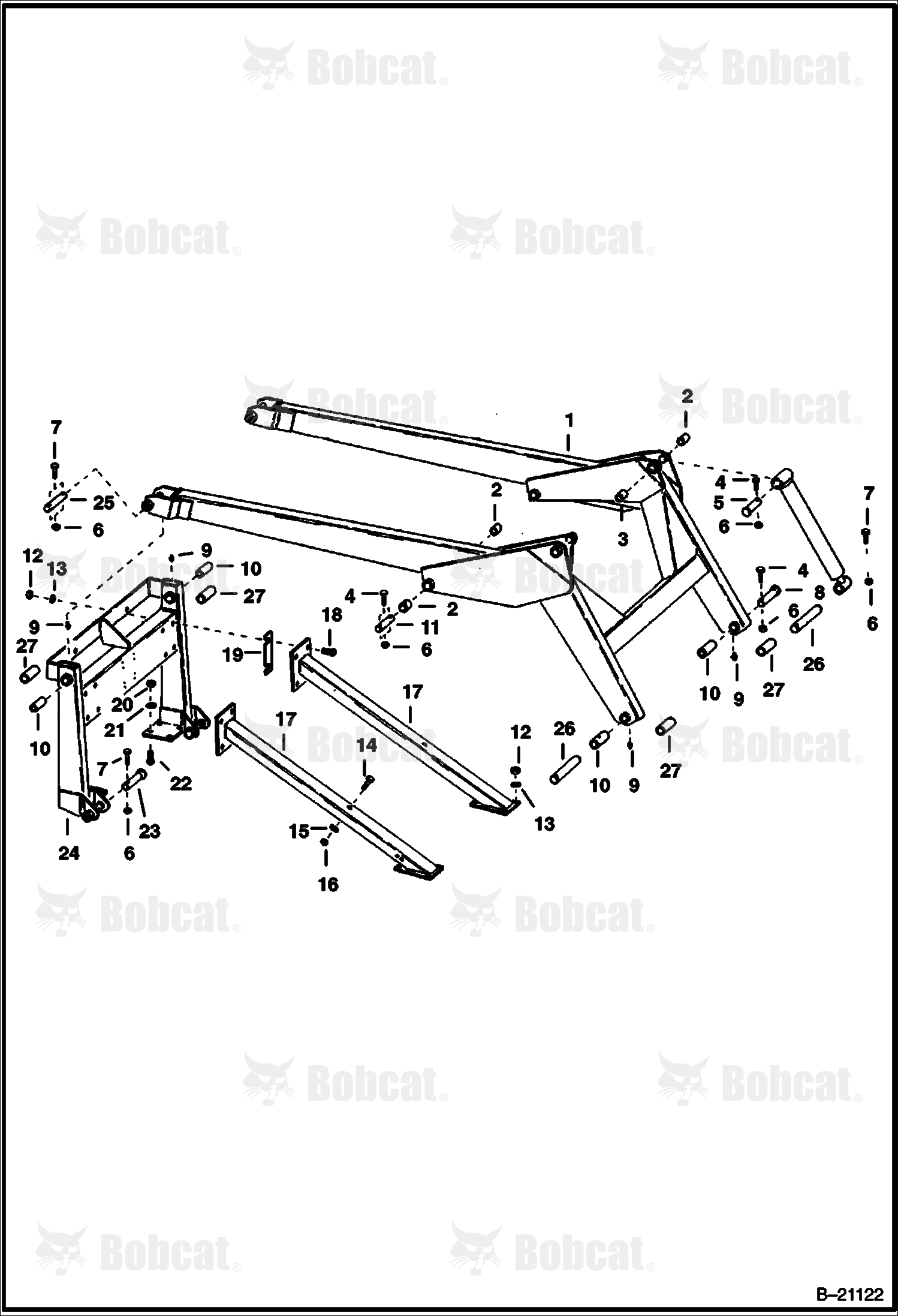 Lift Arm & Upright Assembly (Replaceable Bushings)
