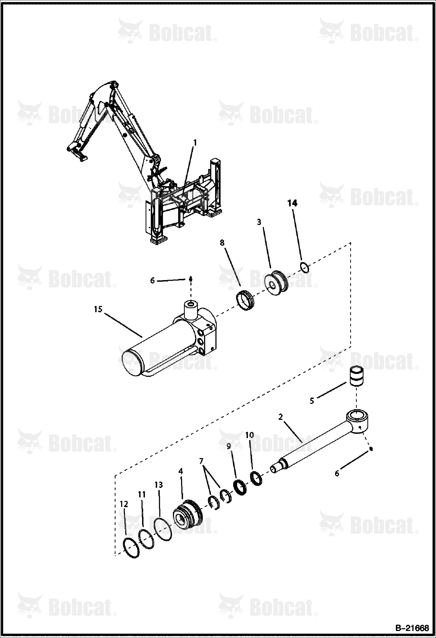 Swing Cylinder (Sideshift) (Upper)