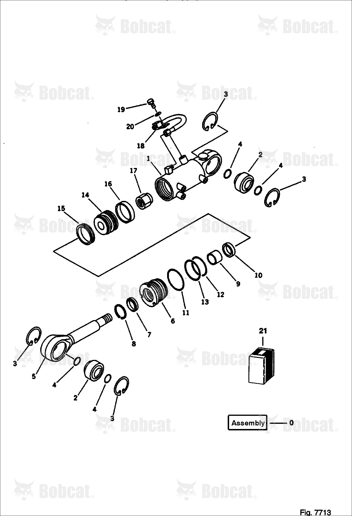 Blade Tilt Cylinder (FOR Power Tilt MECH. Angle DOZER) (Komatsu S/N 13025 & Above)