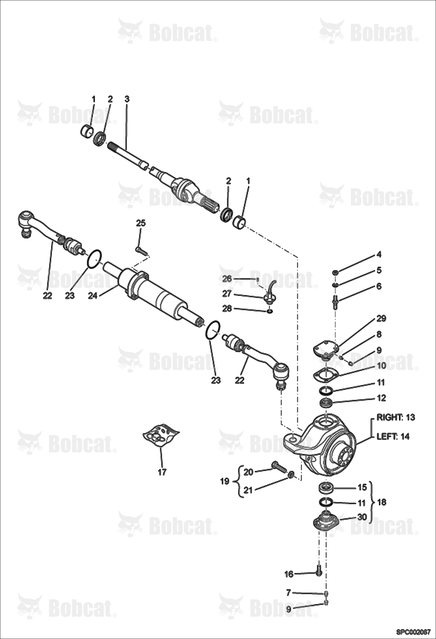 Steering - Front Axle  364612501 & Above, 364712501 & Above