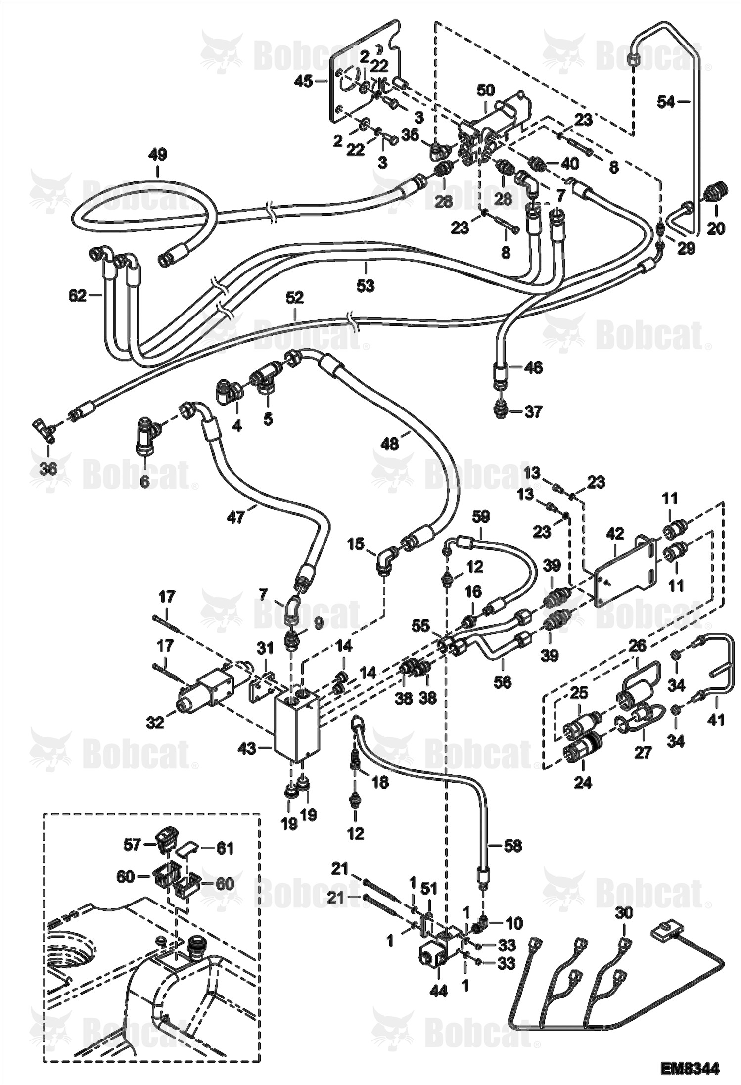 Rear Auxiliary Hydraulics & Trailer Brake A8GJ15000 & Above, A8GV15000 & Above