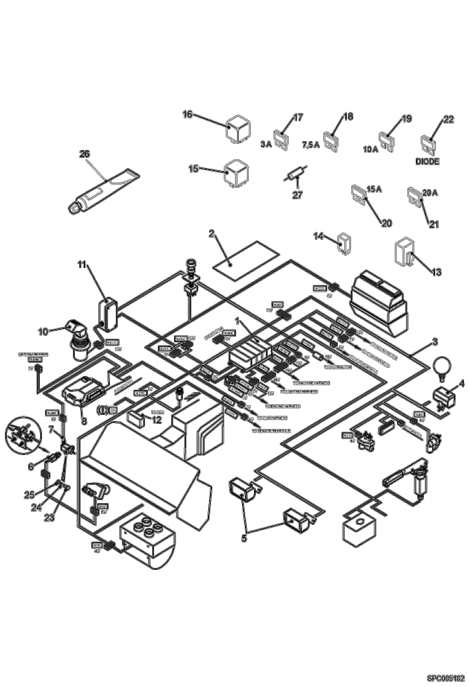 Electrical Circuit CAB A8HF11001 - A8HF12000, A8H611001 - A8H612000