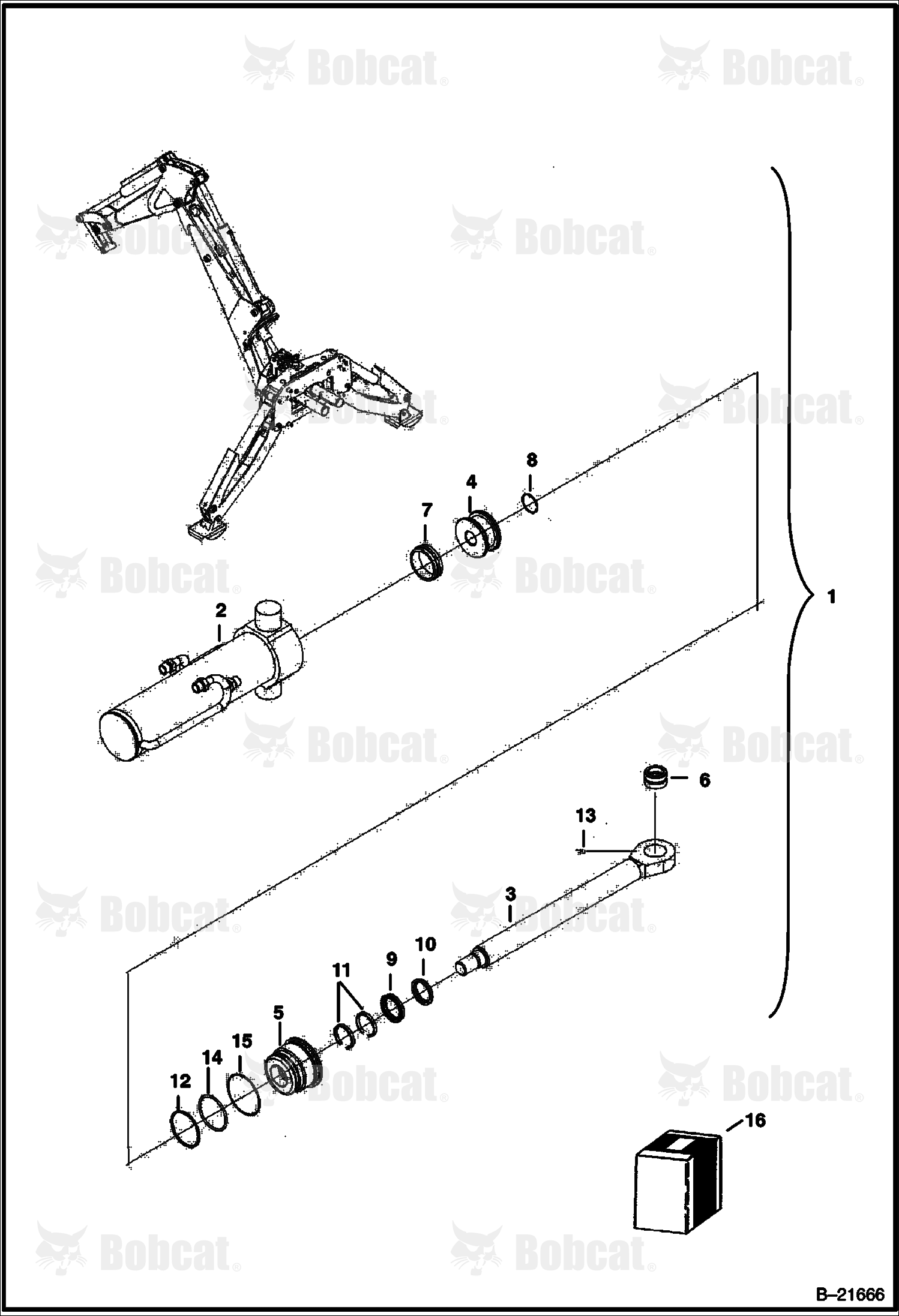 Swing Cylinder (Left) (Center Mount)