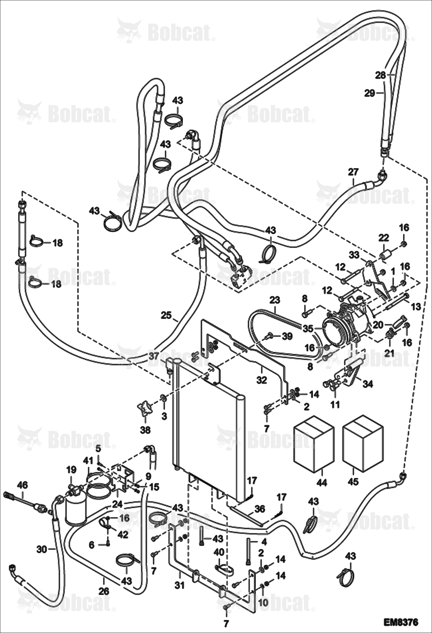 Air Conditioning (Engine Side)  AC1C13000 & Above