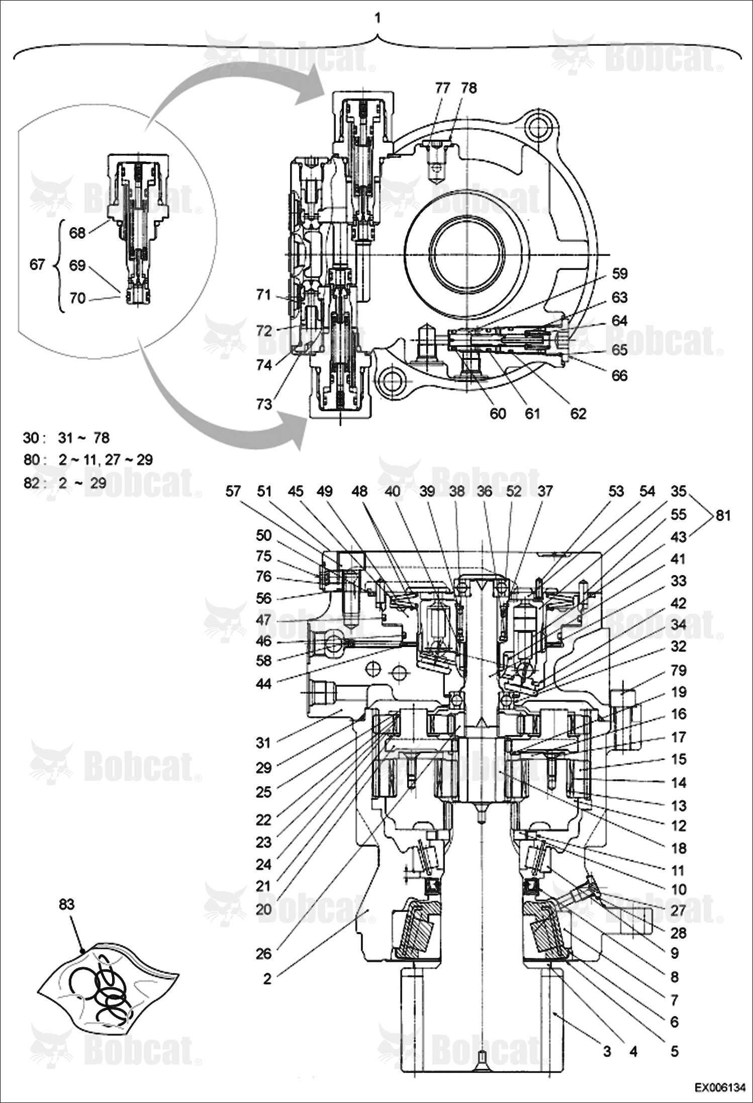 Slew Motor (K Type) AEFB11001 - AEFB11083