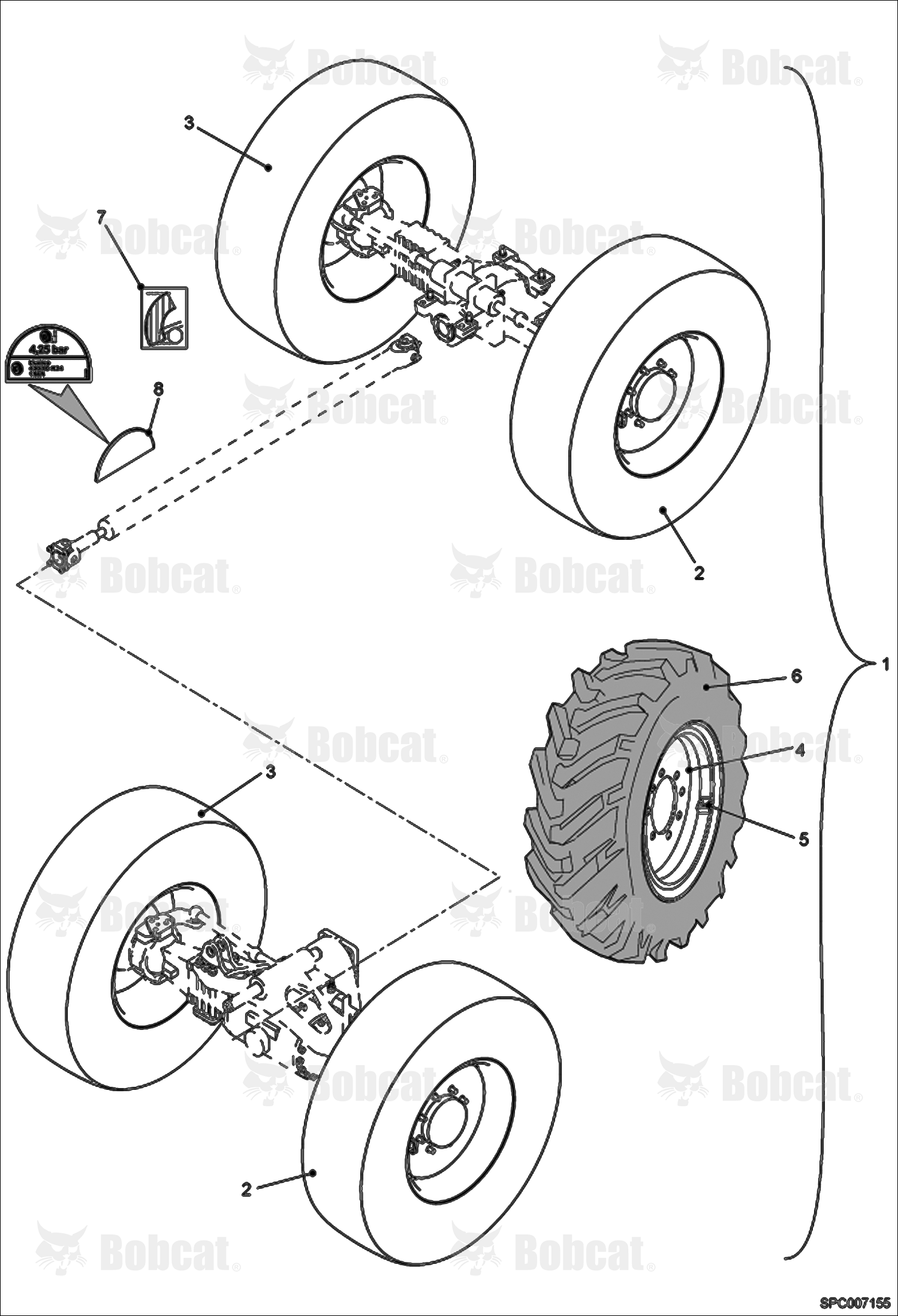Wheels (Dunlop 400/80-R24 156B) (ESA - NA)